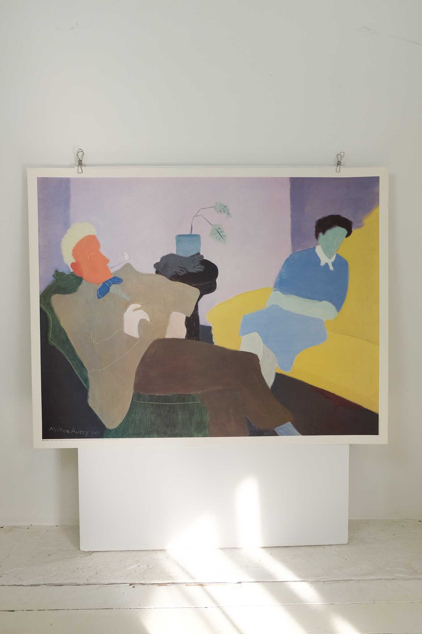 Milton Avery Husband and Wife 1984 Exhibition Print – renewfinds