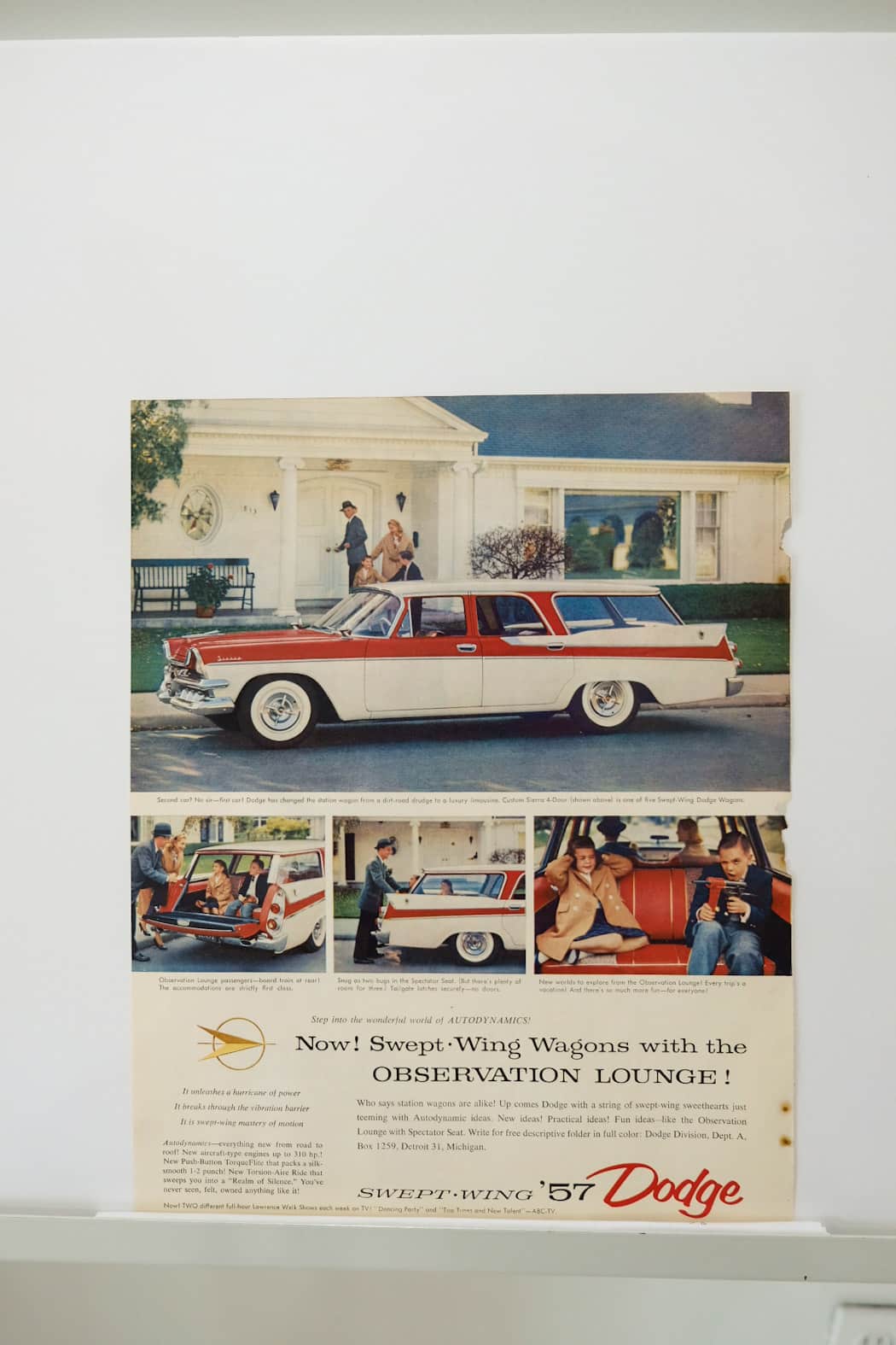 Swept Wing '57 Dodge Print Ad