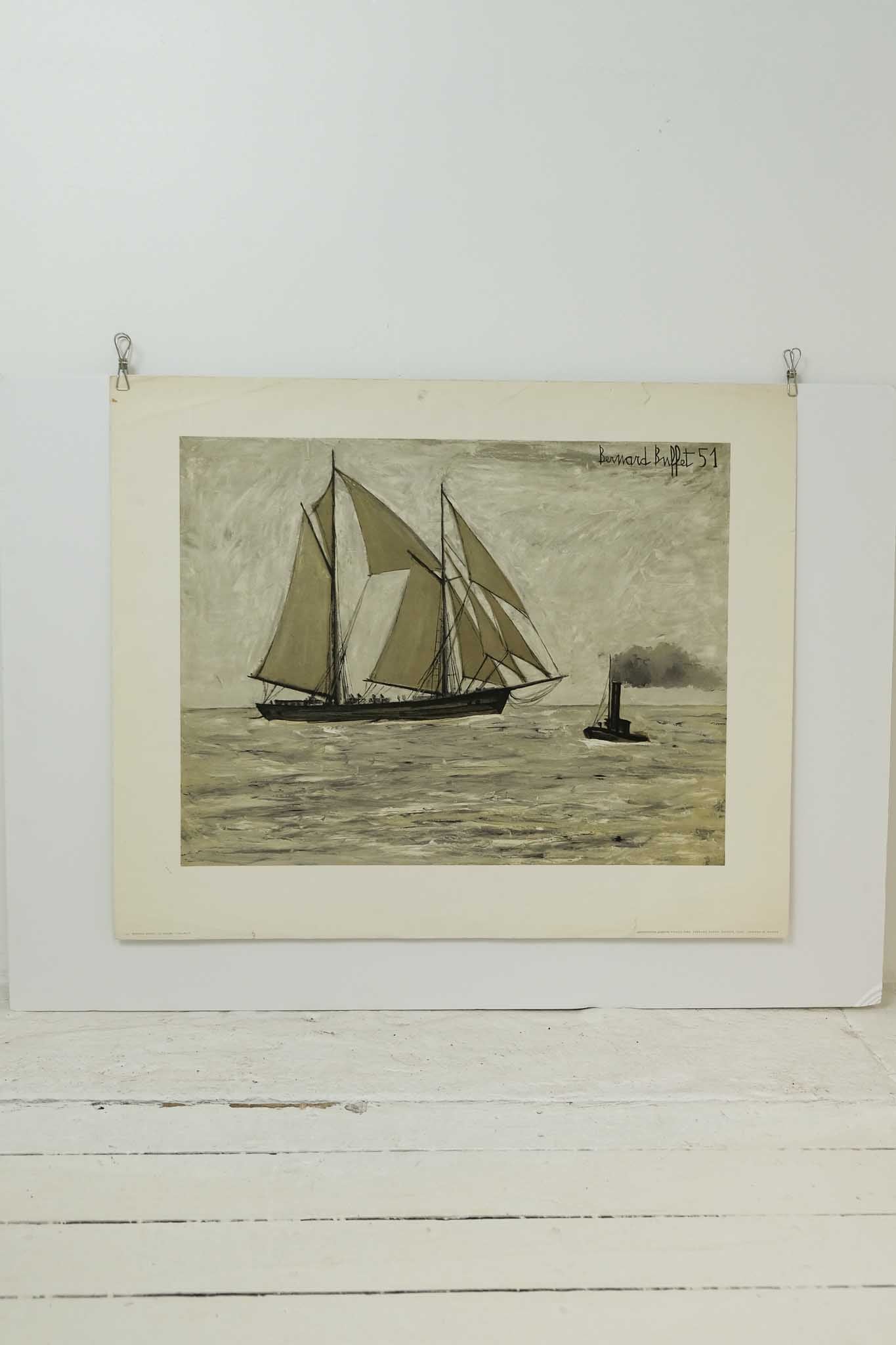 Bernard Buffet Le Voilier Sail Boat Print