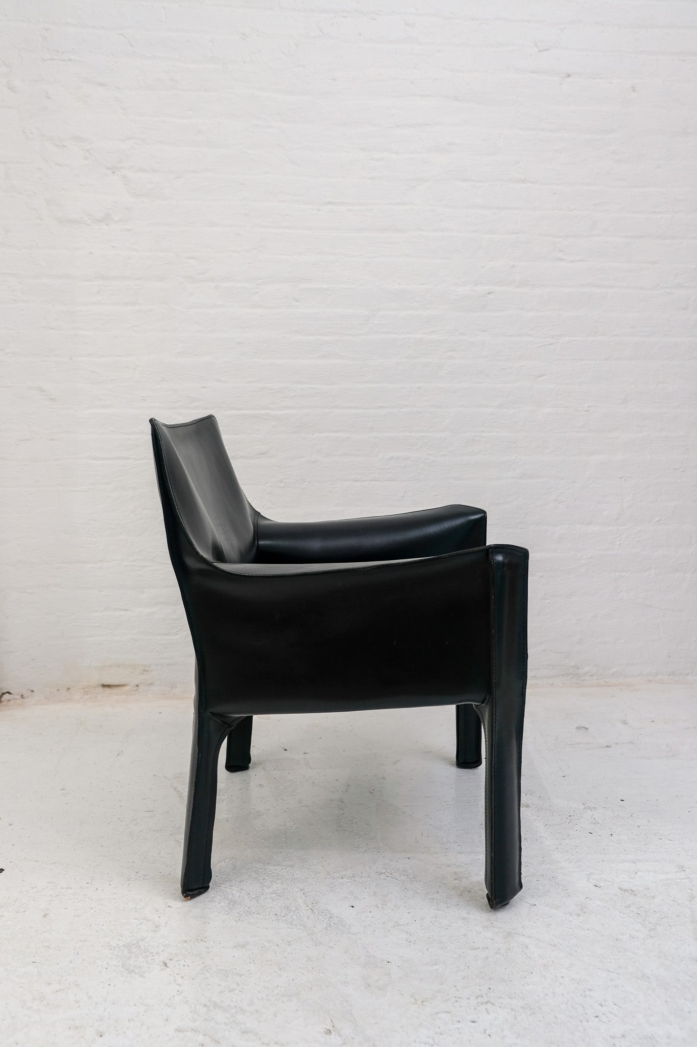 Cassina Cab 414 Leather Armchair by Mario Bellini