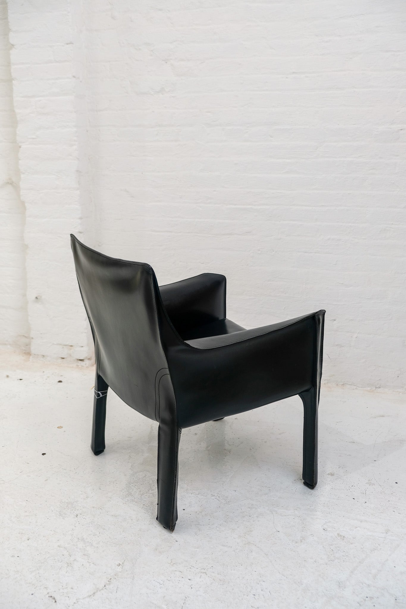 Cassina Cab 414 Leather Armchair by Mario Bellini