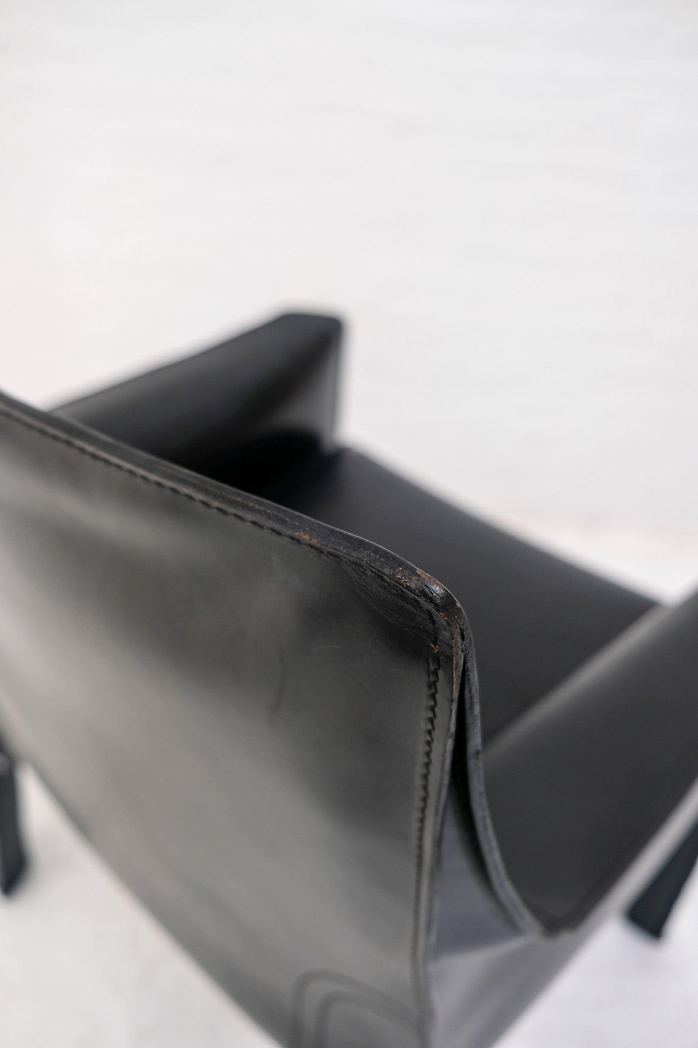 Cassina Cab 414 Leather Armchair by Mario Bellini