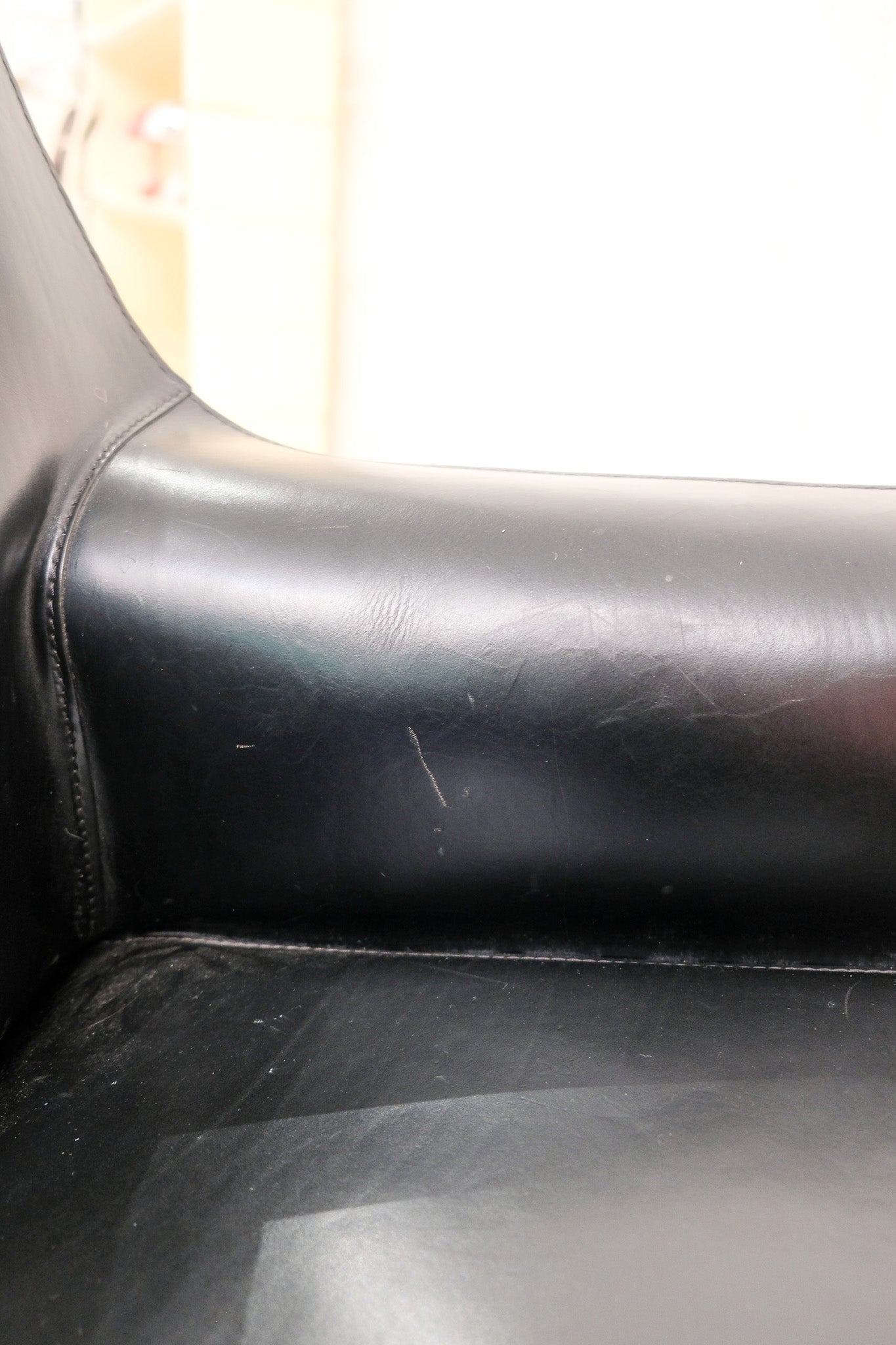 Cassina Cab 414 Leather Armchair by Mario Bellini