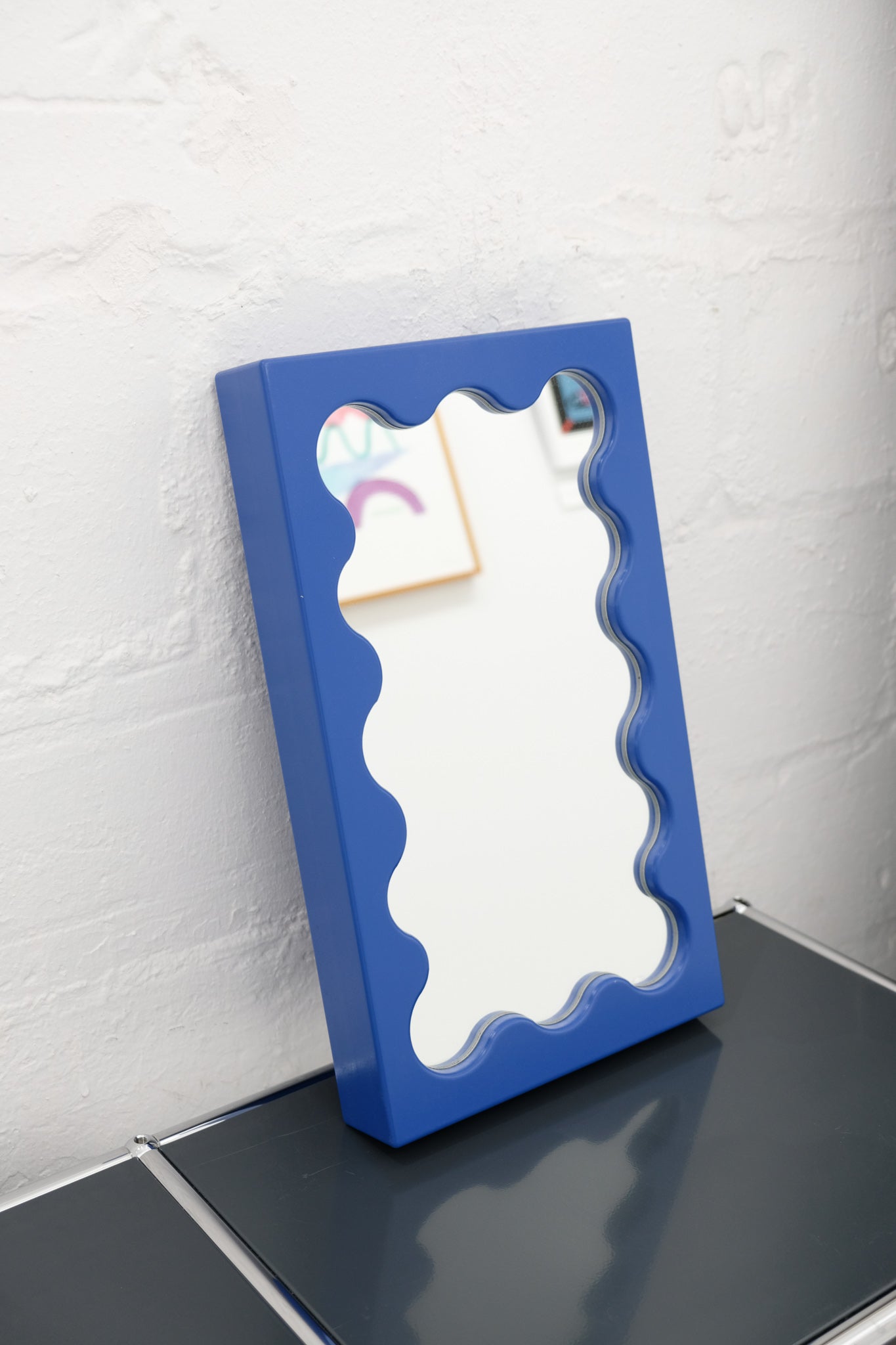 Cobalt Blue Curvy Micro Mirror