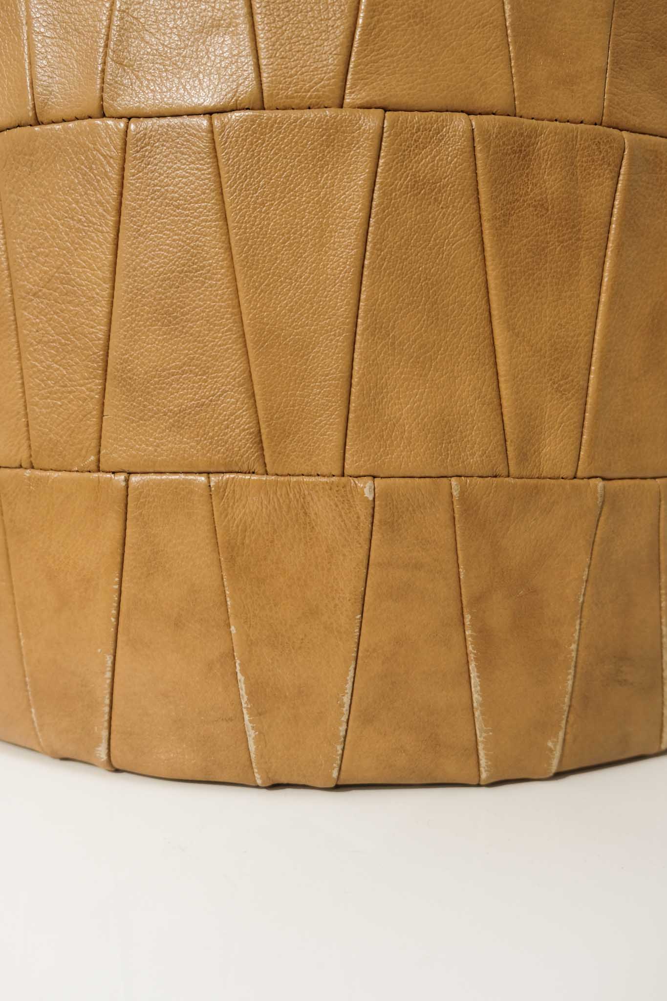 De Sede Patchwork Leather Circle Ottoman