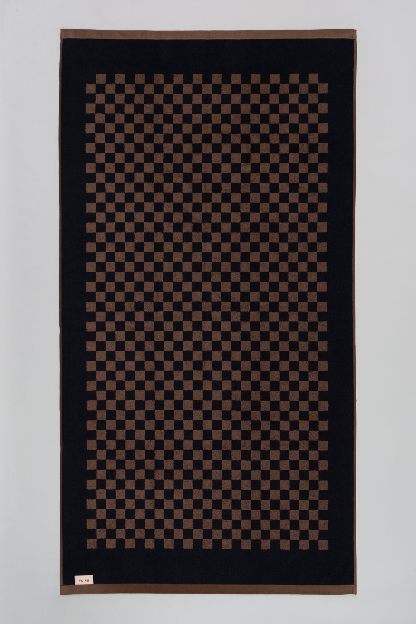 BAINA - Roman Pool Towel - Tabac & Noir