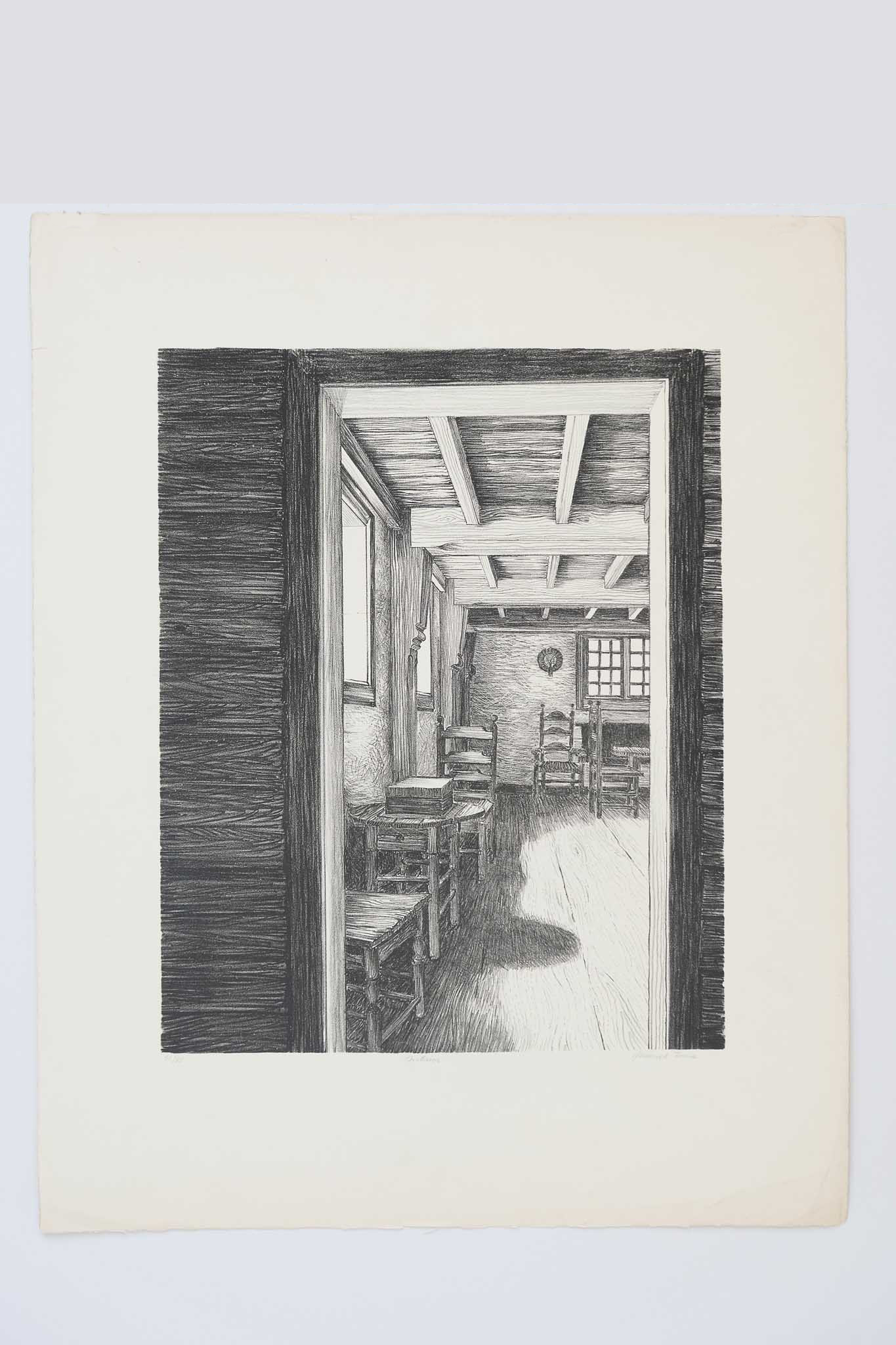 Frederick Terna "Interior" Signed Lithograph Print
