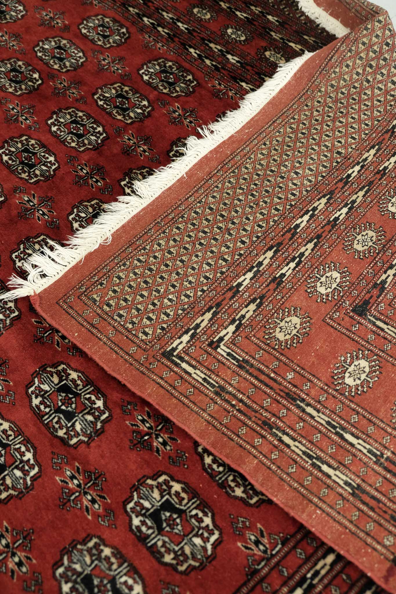 Hand Woven Bukhara Wool Area Rug 7'10" x 10'8"