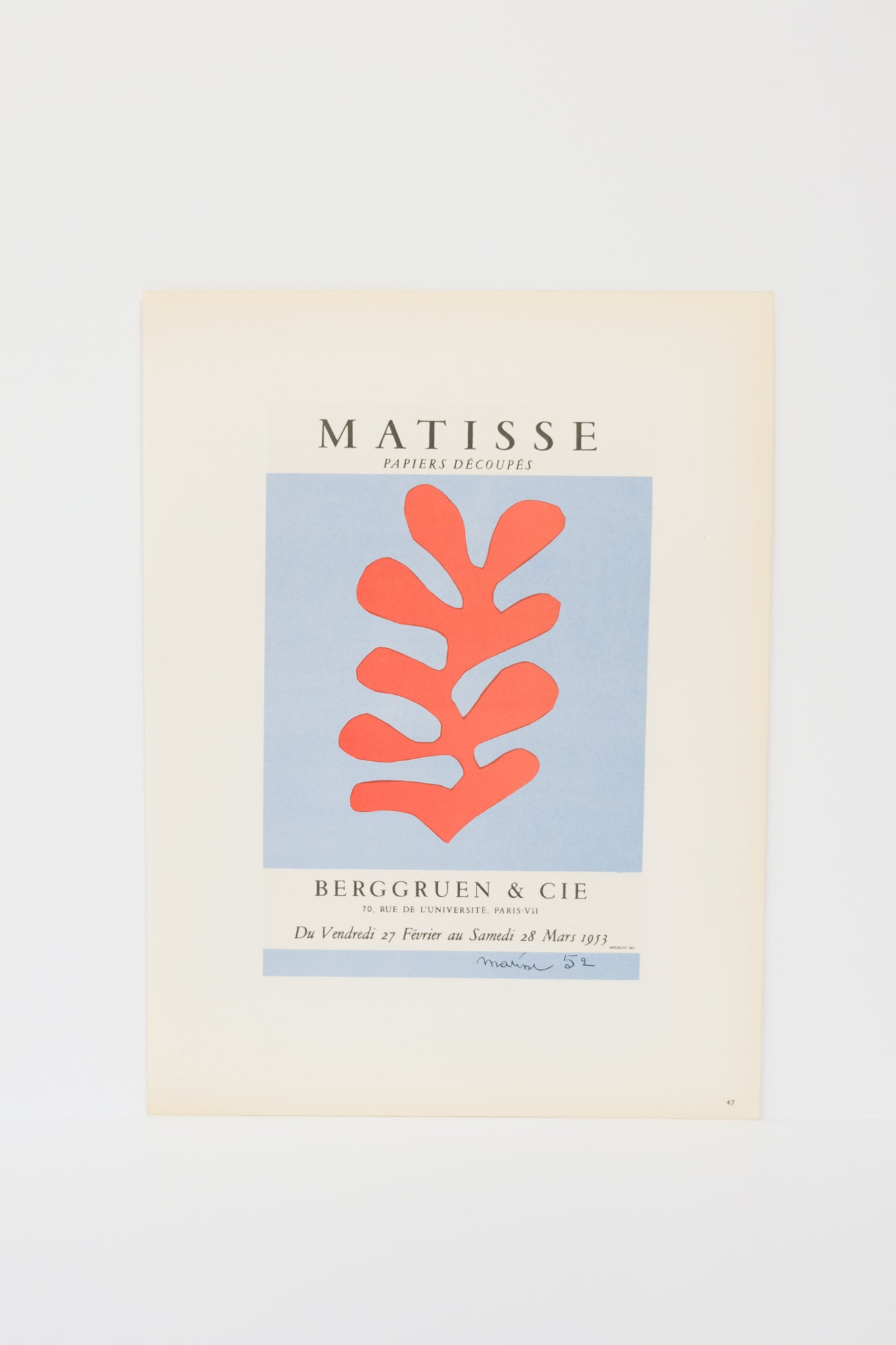 Henri Matisse Berggruen & Cie Page 47