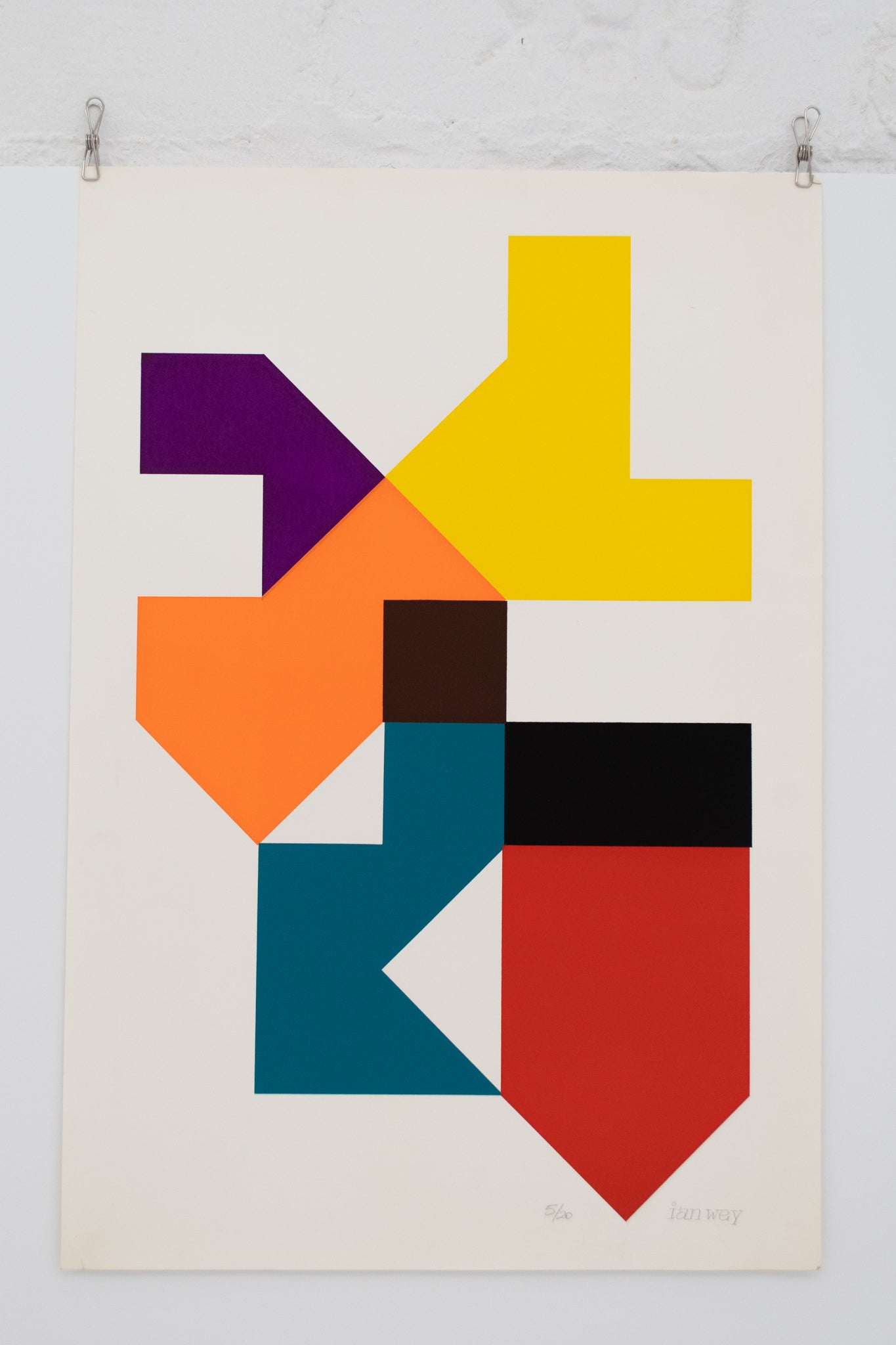 Ian Wey Geometric Signed Screenprint