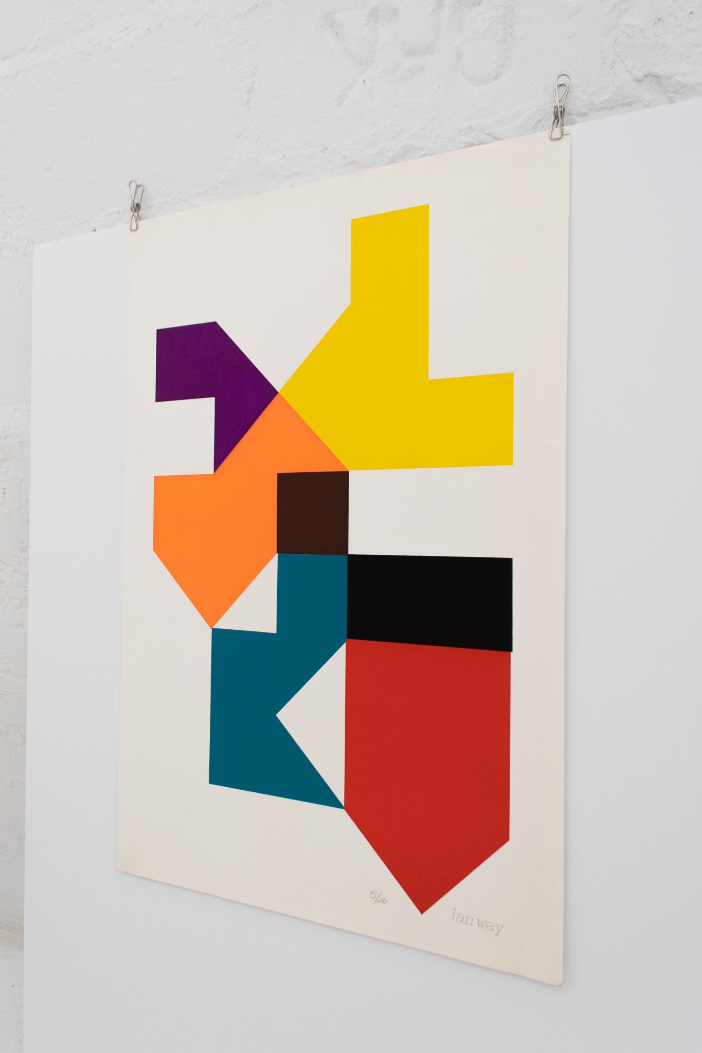 Ian Wey Geometric Signed Screenprint