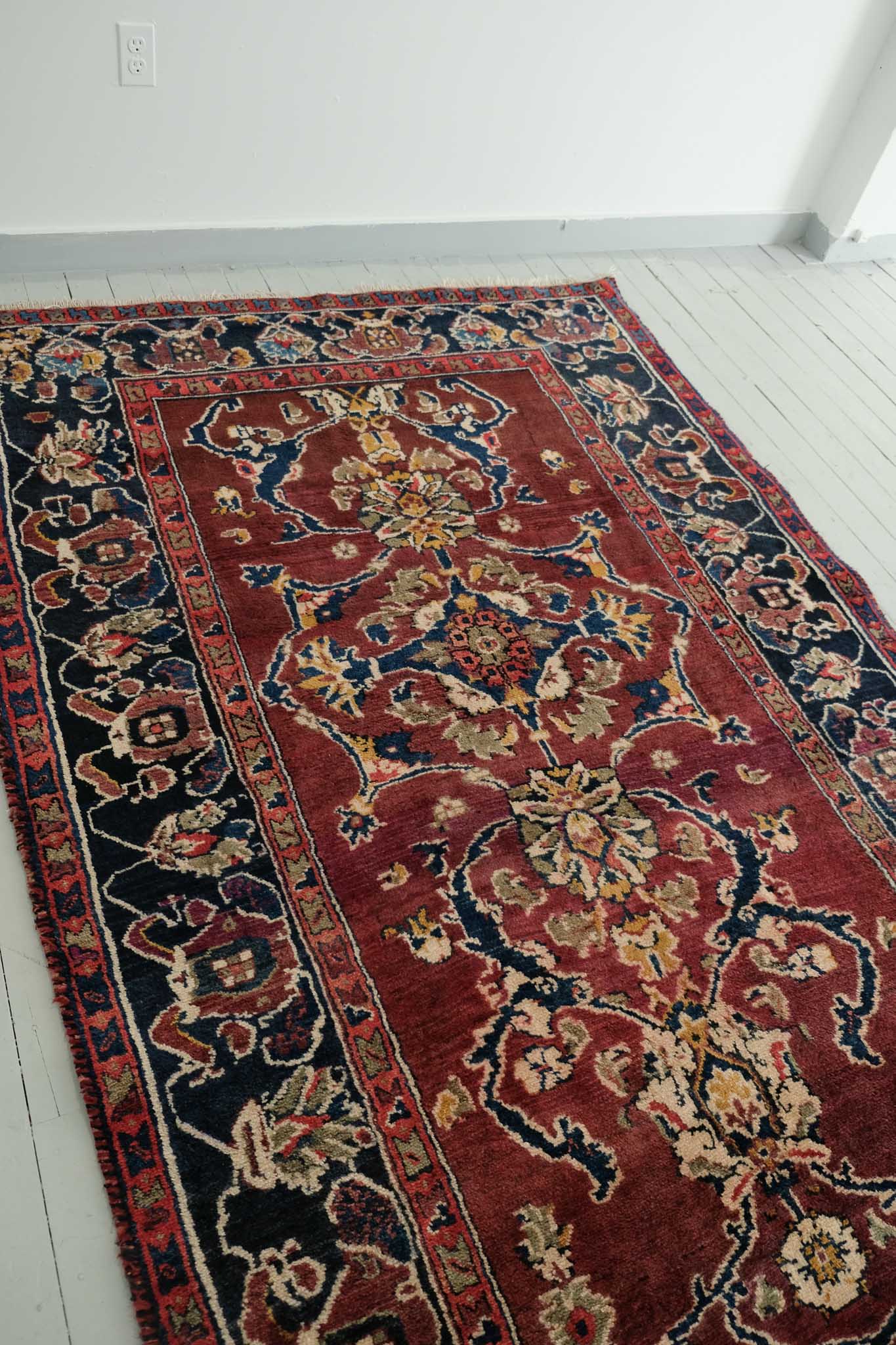 Knotted Wool Persian Area Rug 5'3" x 8'6"