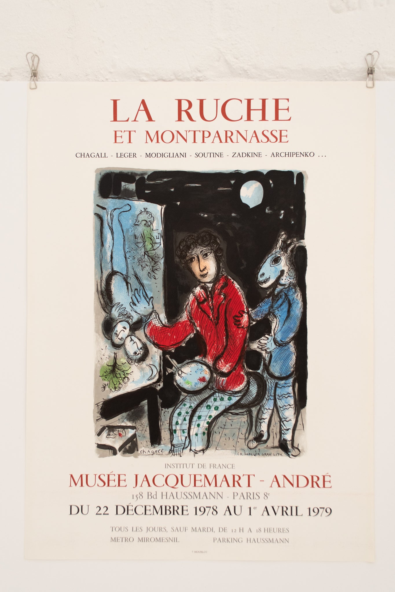 Marc Chagall Musee Jacquemart-Andre 1978-79 Lithograph Print