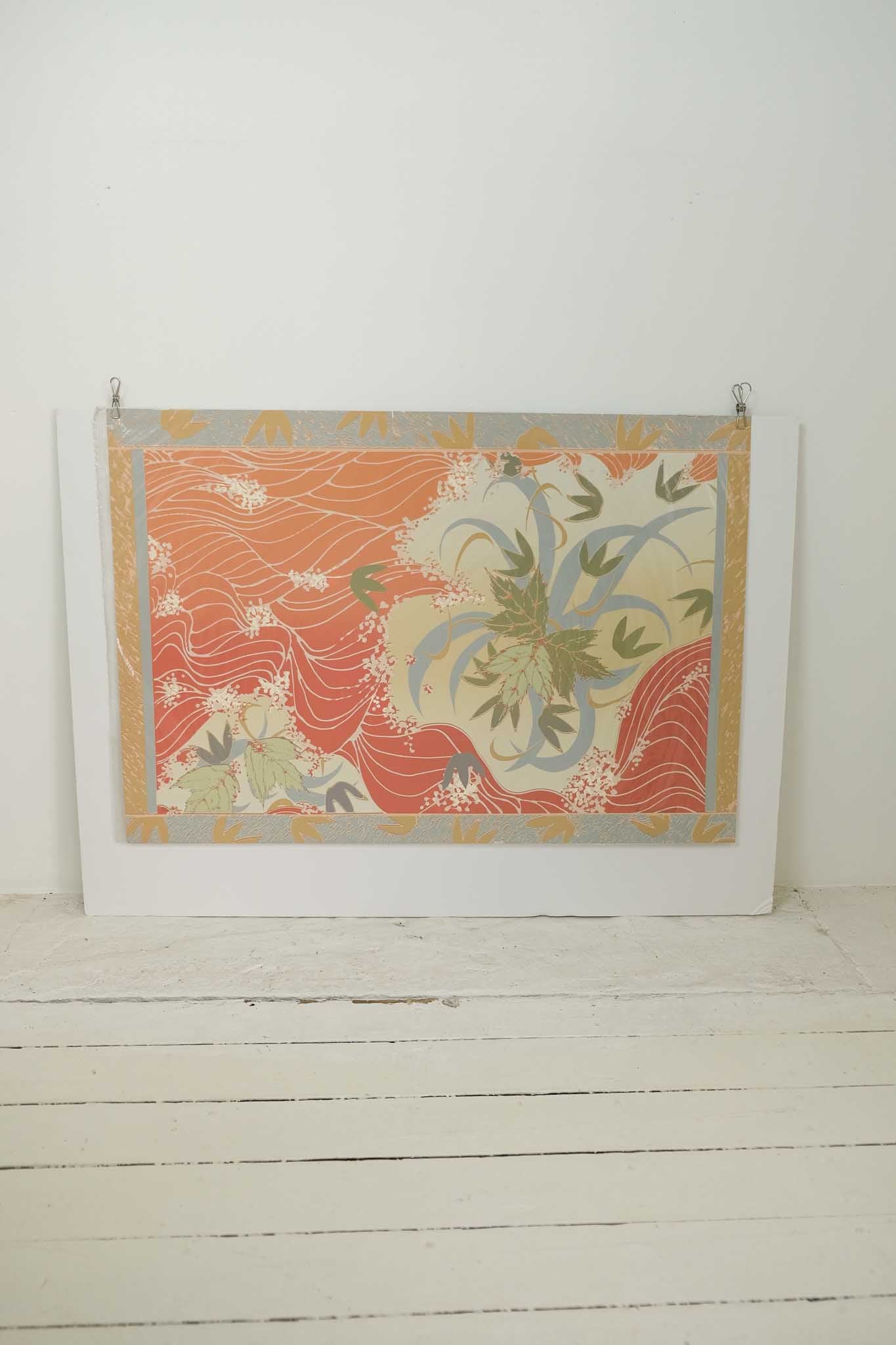 Melanie Lundquist Signed Abstract Floral Print