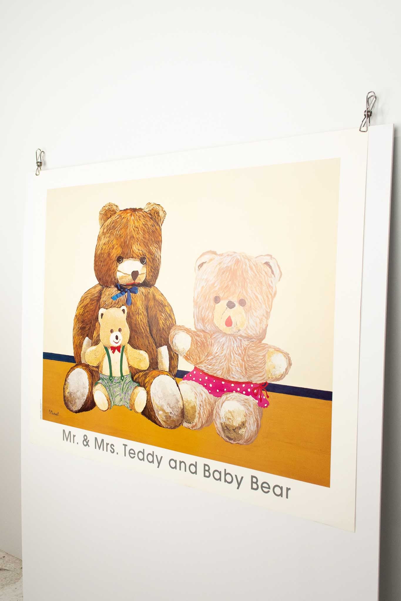 Michal "Mr. and Mrs. Teddy and Baby Bear" Print