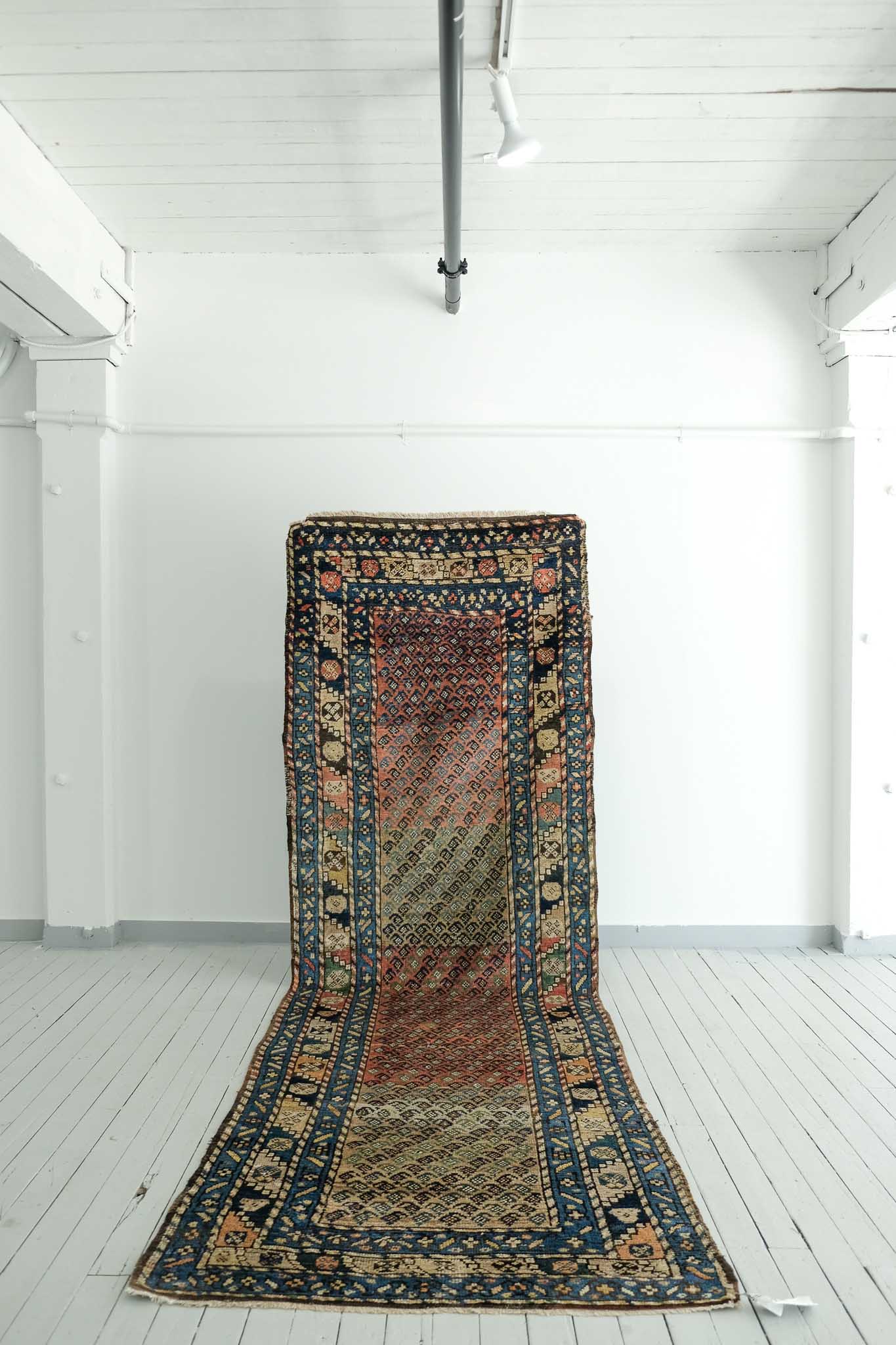 Moroccan Hand Knotted Wool Oriental Runner Rug 3'10 x 11'10