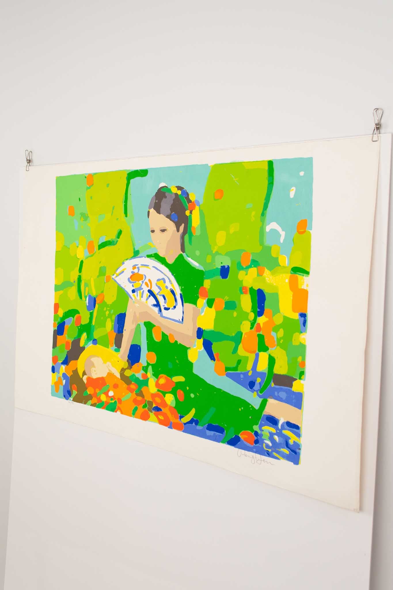 Pang Jen "Girl with Fruit" Print