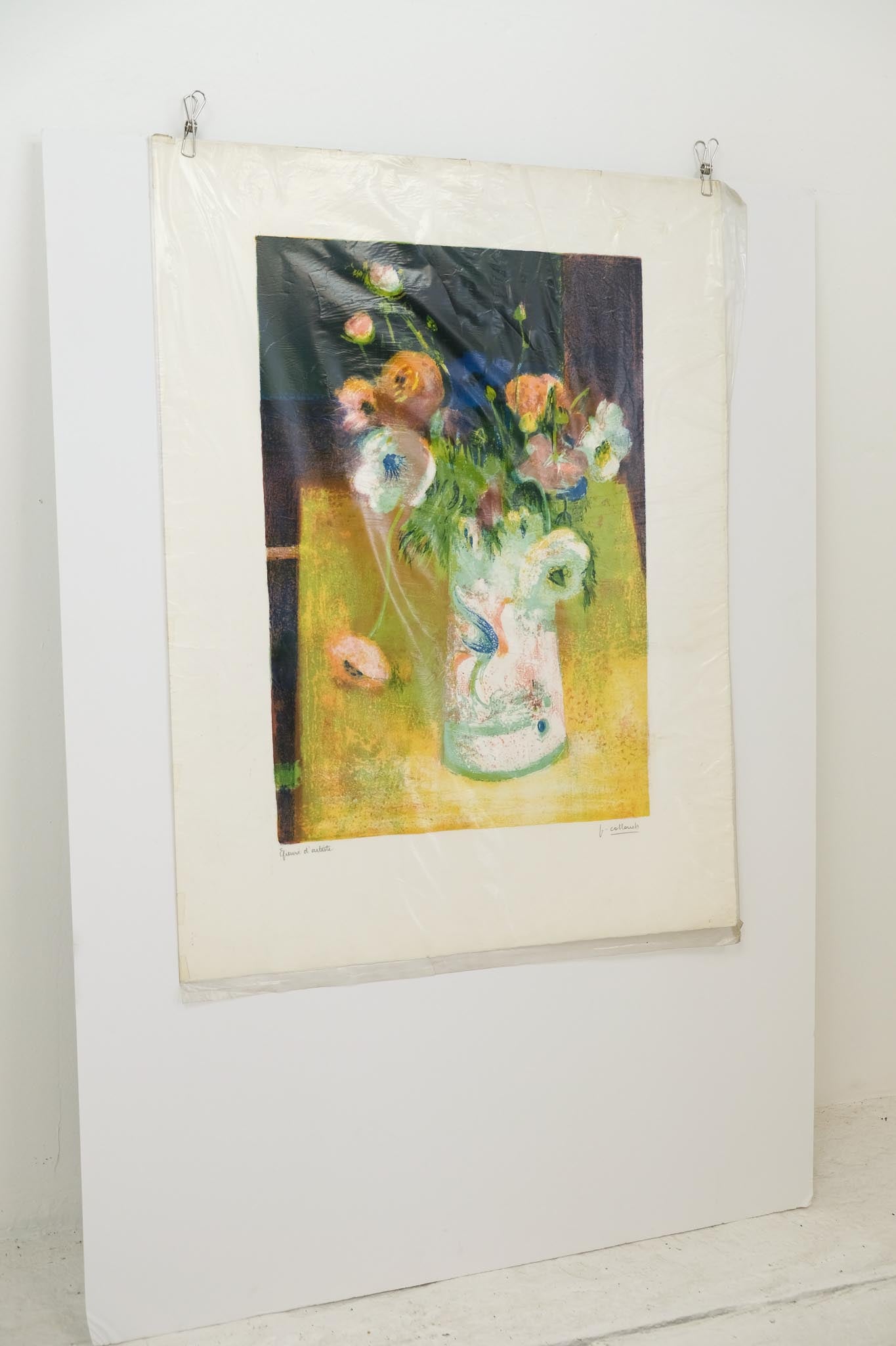 Paul Collomb Still Life Lithograph Print