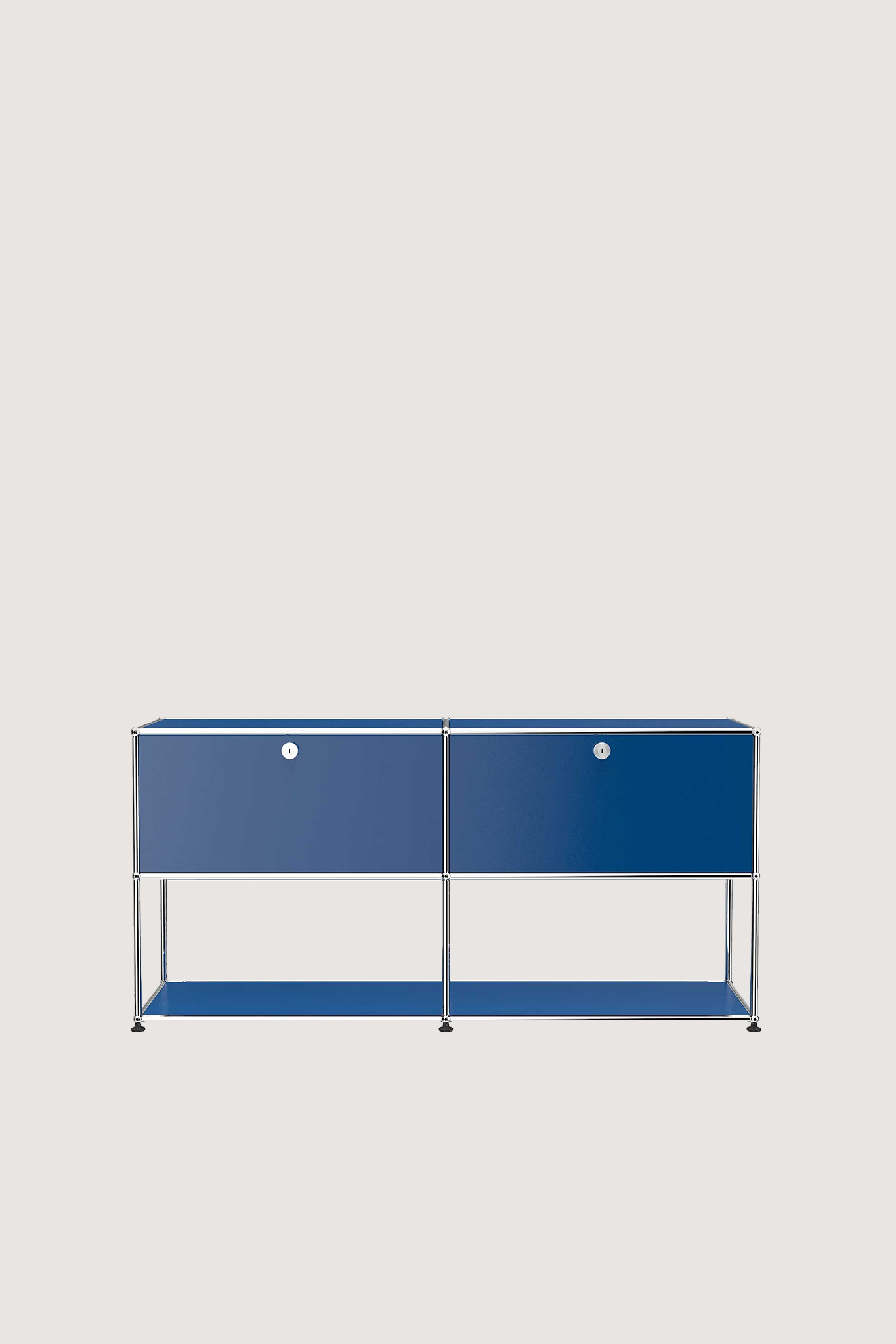 USM Haller l Box 750×350×175 色：Lグレー USM Haller Sideboard L with 2 Drop-down Doors, Light grey RAL 7035