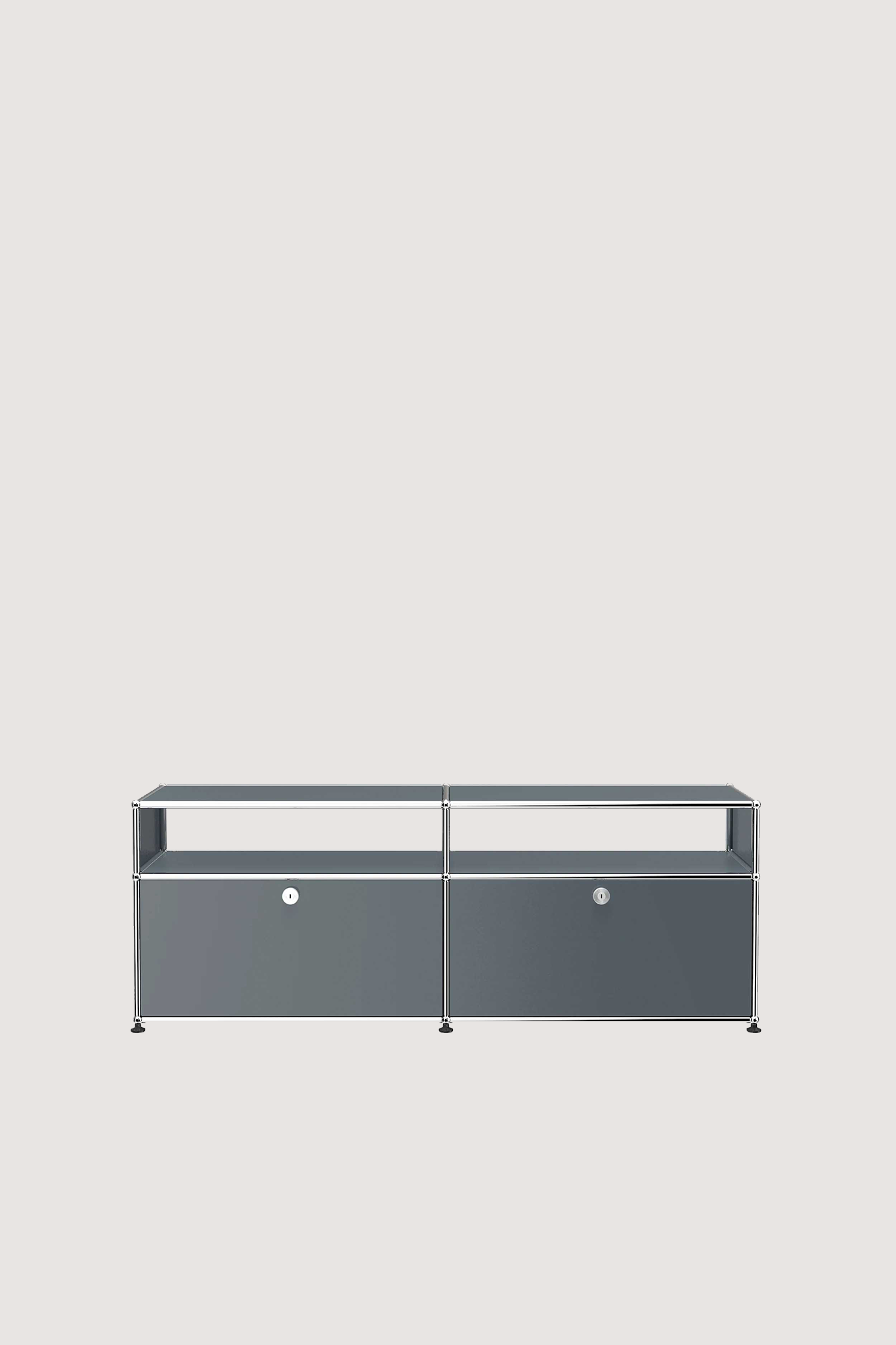 ★S.T★USM Haller ハラ－ メタルボックス 色グレー2点セット USM Haller Pearl Gray White Laminate Desk (T69) – USM Modular