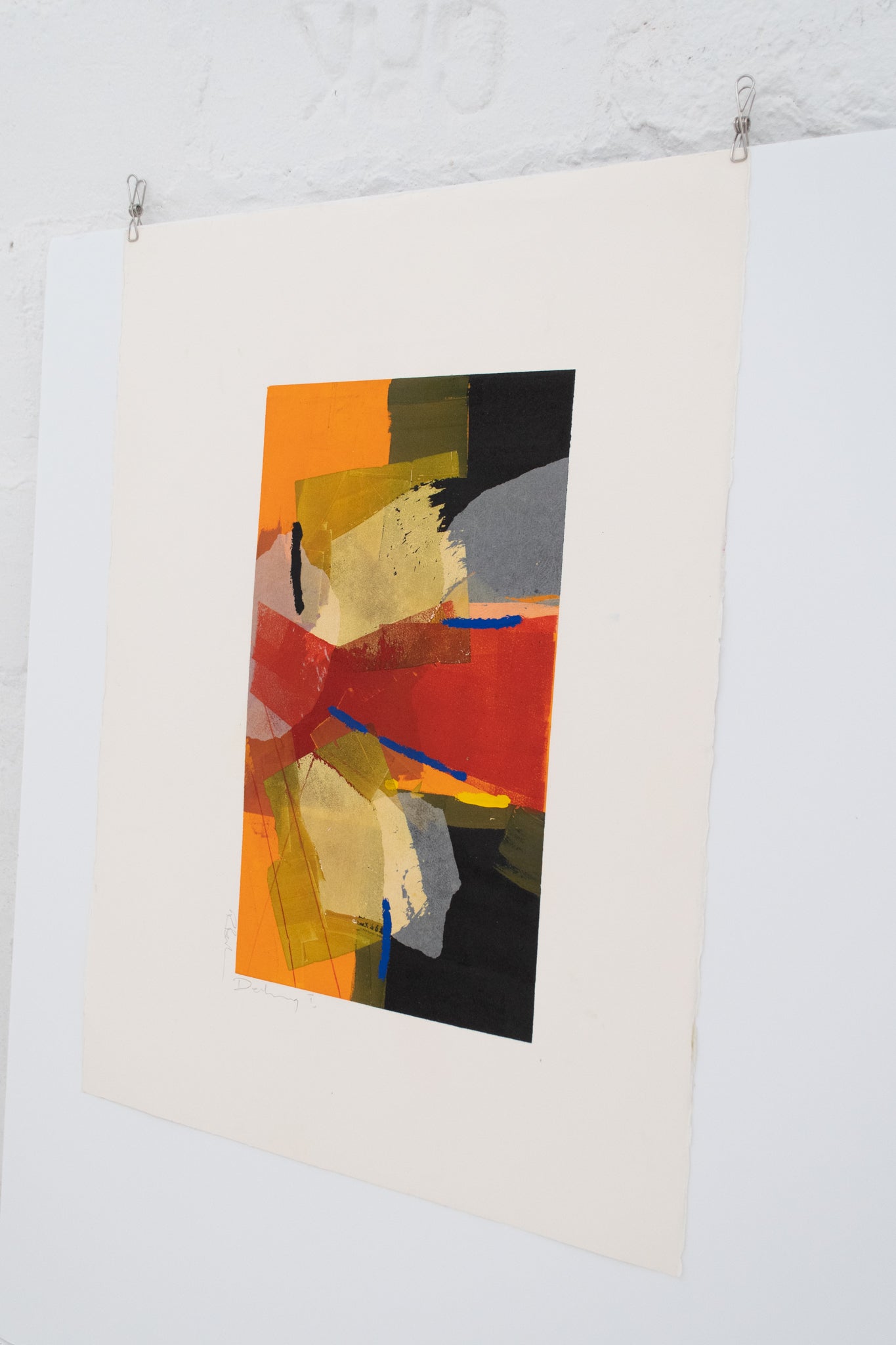 R. Baker Abstract Lithograph Print