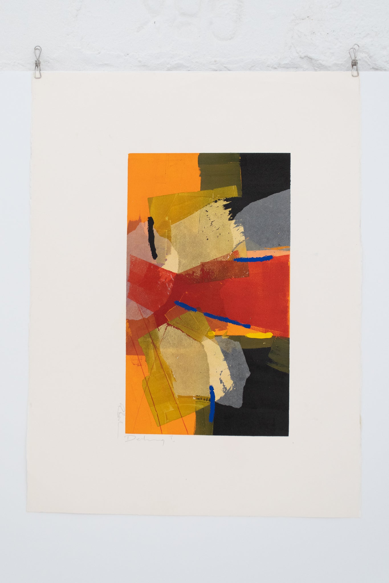 R. Baker Abstract Lithograph Print