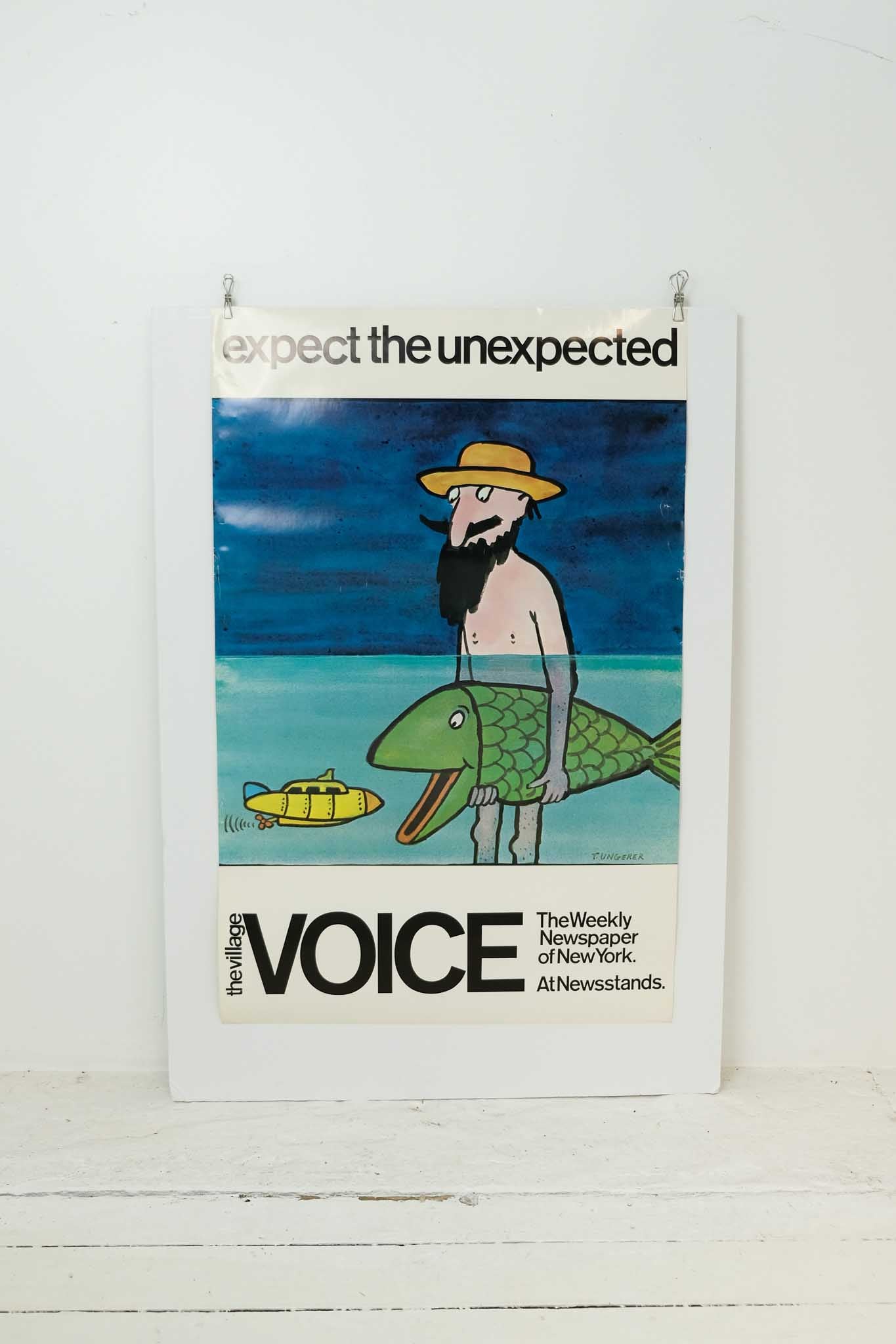 Tom Ungerer "Expect the Unexpected" Village Voice Print