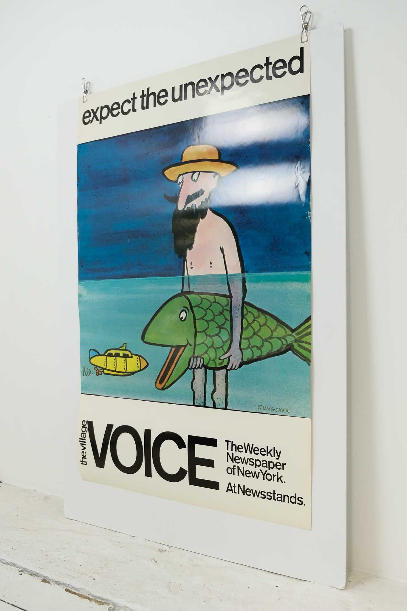 Tom Ungerer "Expect the Unexpected" Village Voice Print