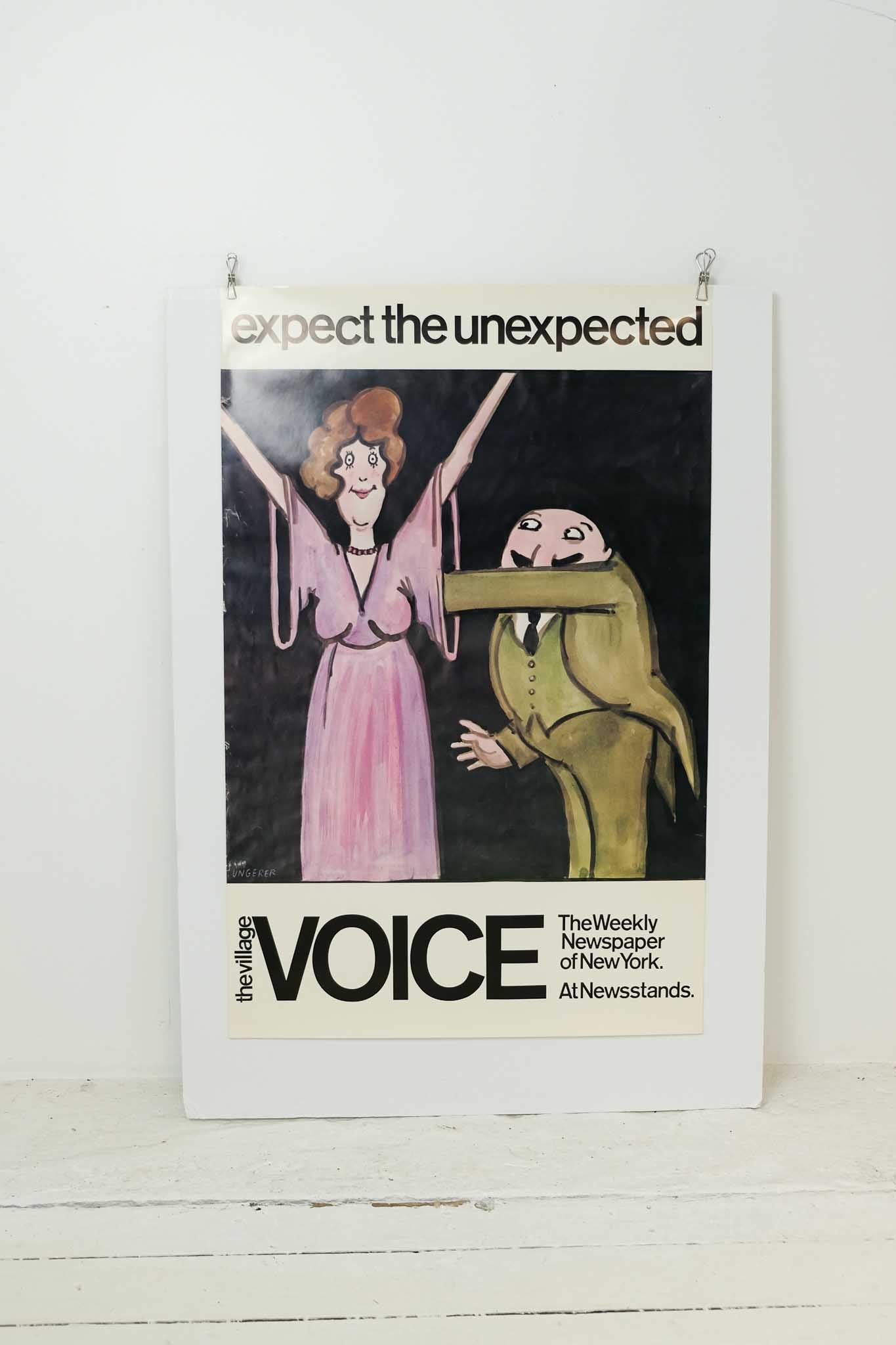 Tom Ungerer "Expect the Unexpected" Village Voice Print