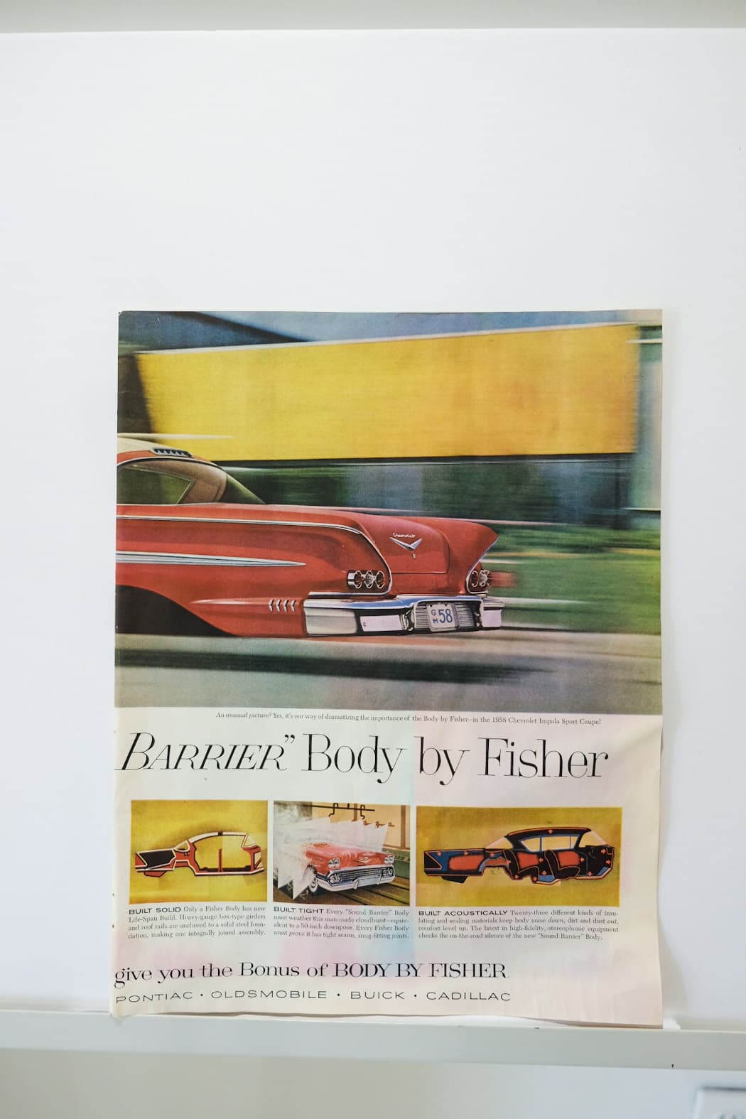 1958 Chevrolet Impala Sport Coupe Print Ad