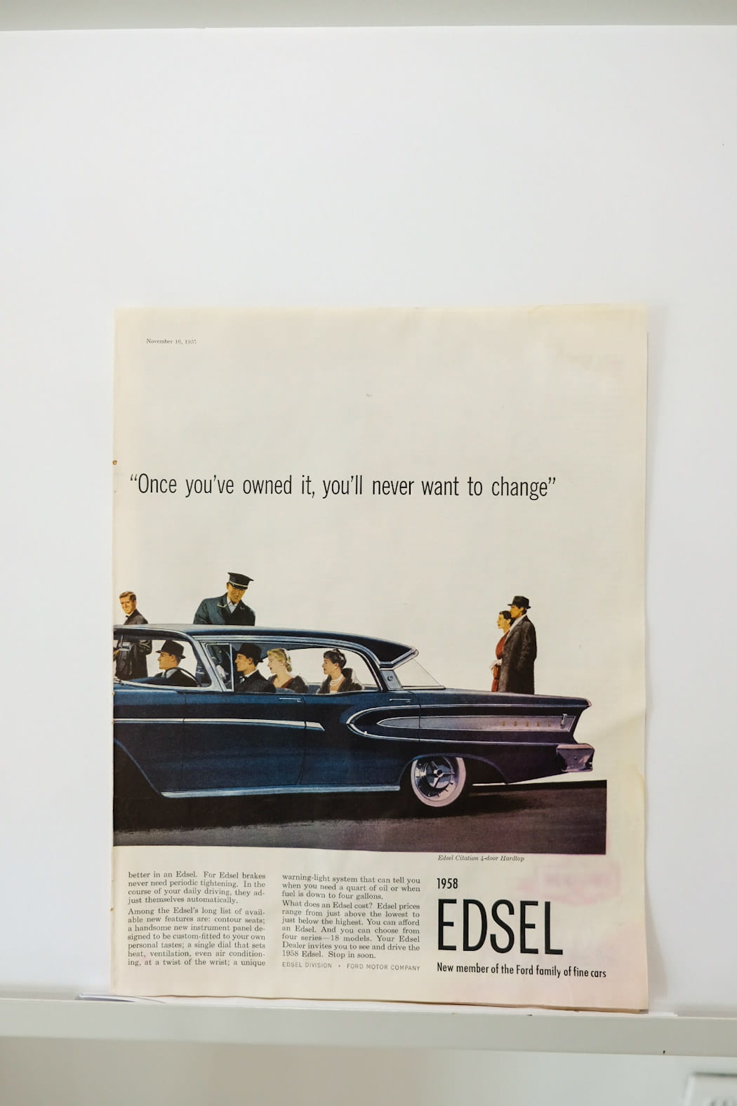 1958 Edsel (B) Print Ad