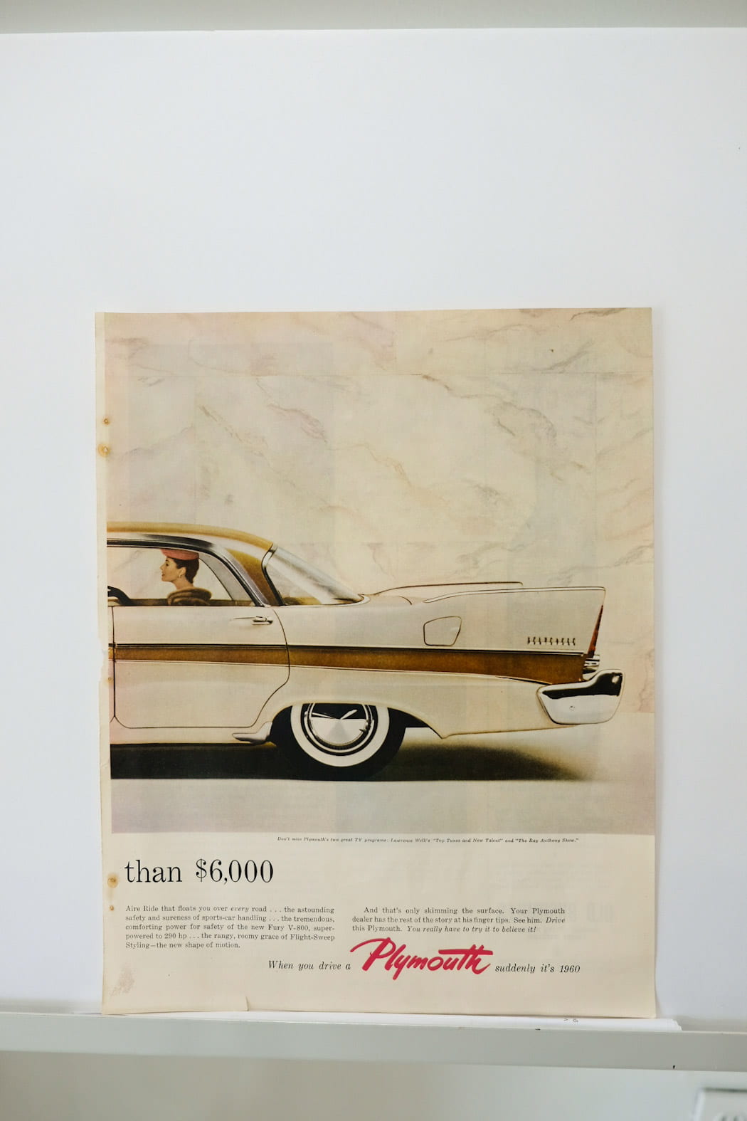 1960 Plymouth Fury V-800 Print Ad