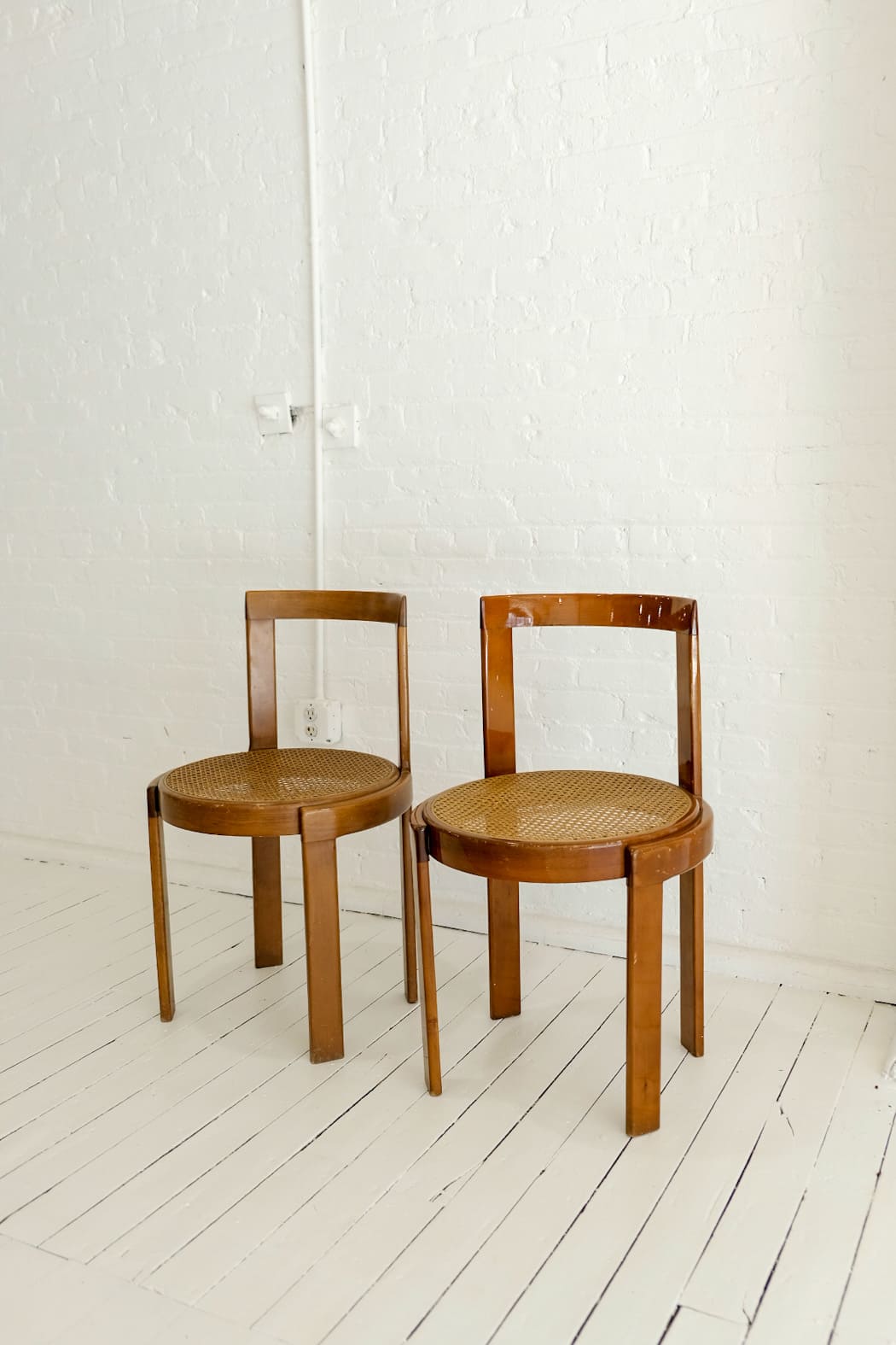 1970s Italian Cane Dining Chairs