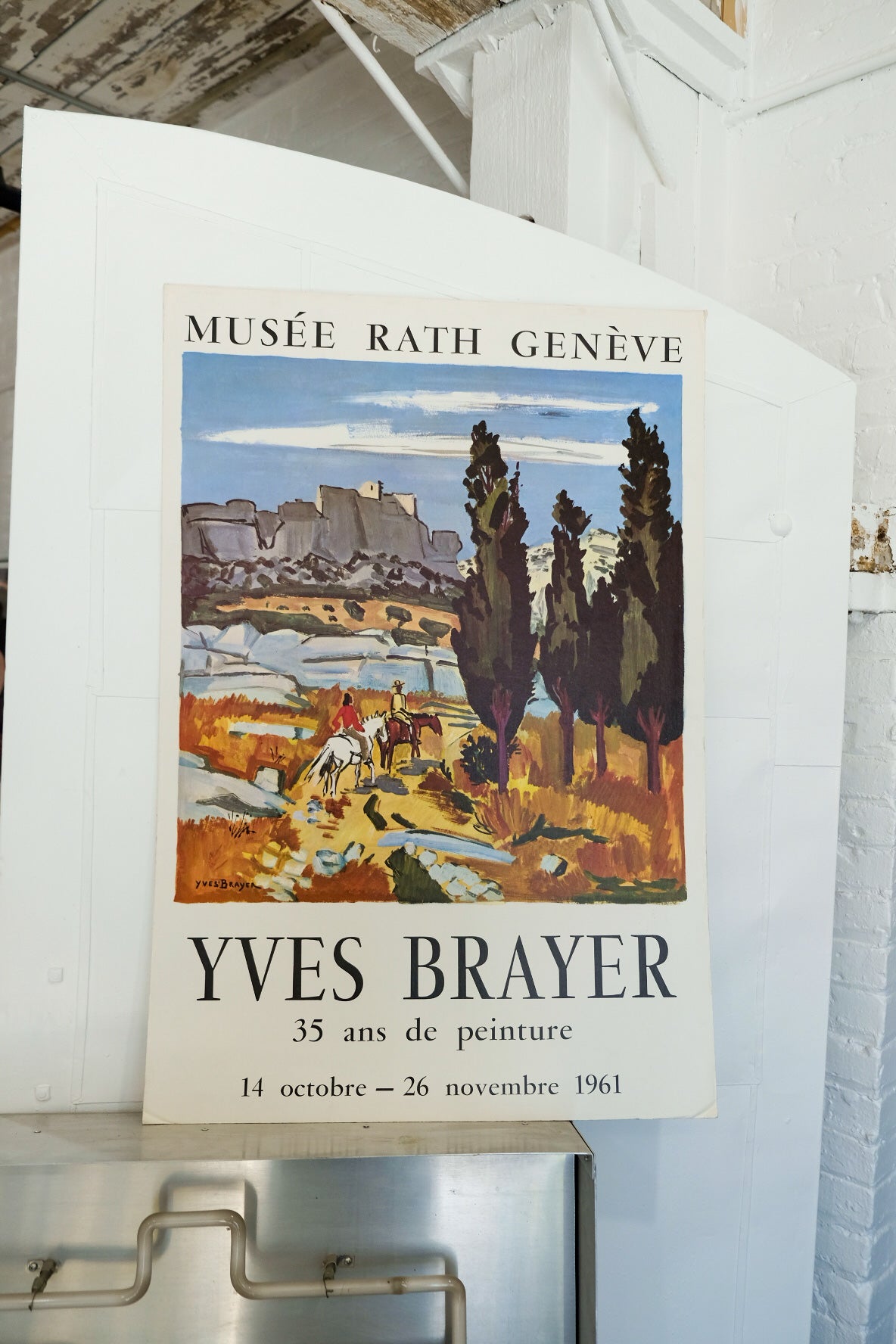 Yves Brayer Swiss Exhibition Print "Musee Rath Geneve" 1961