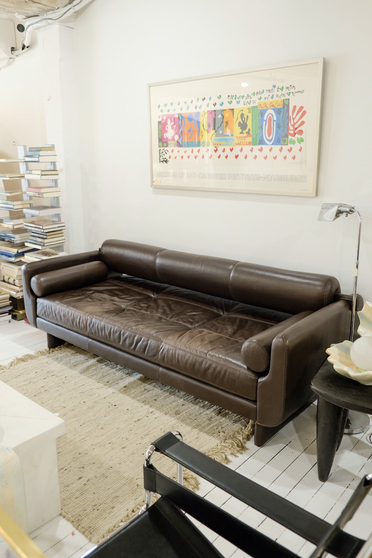 Leather Matinee Daybed Sofa designed by Vladimir Kagan