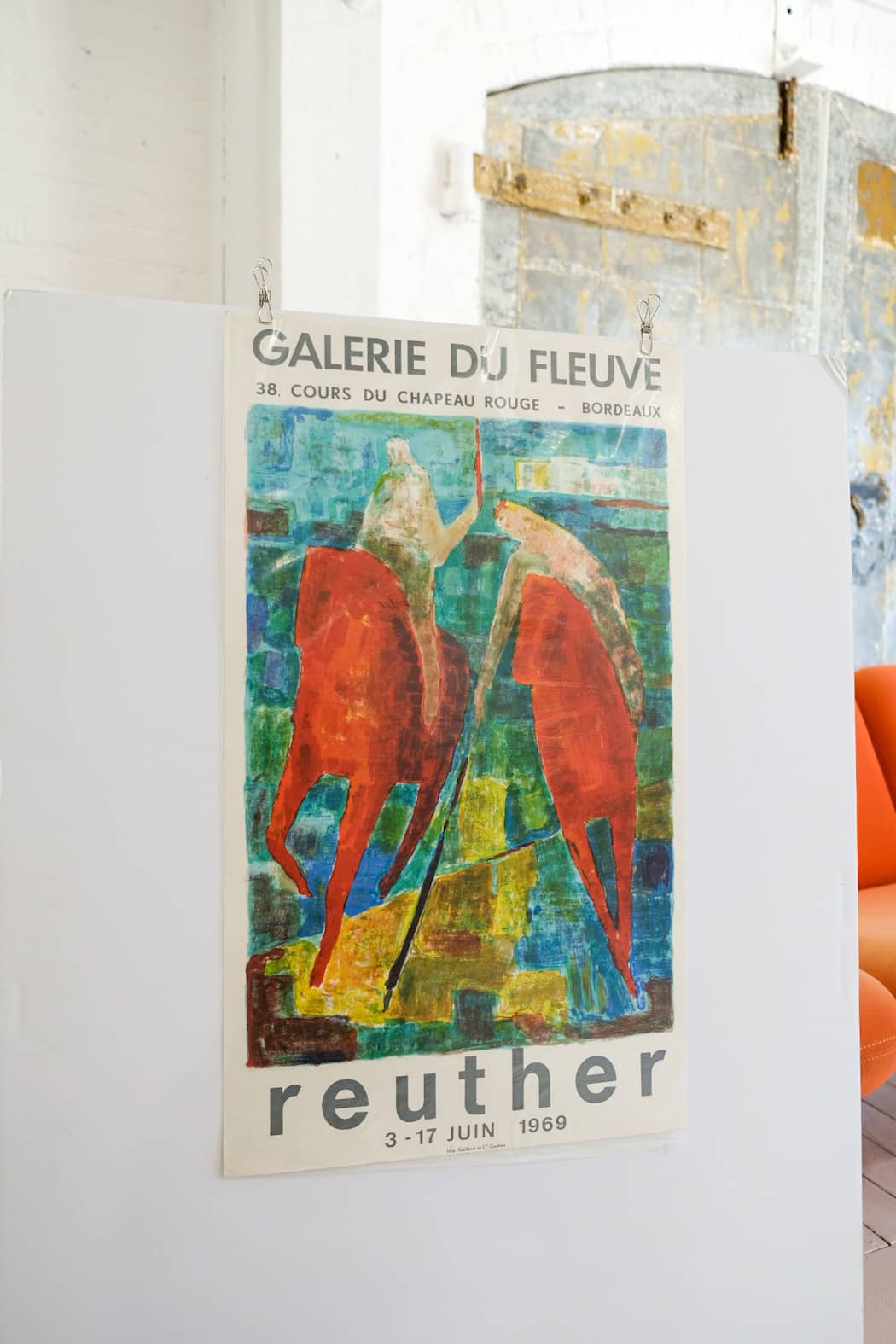 Affiche Reuther 1969 Exposition Galerie du Fleuve