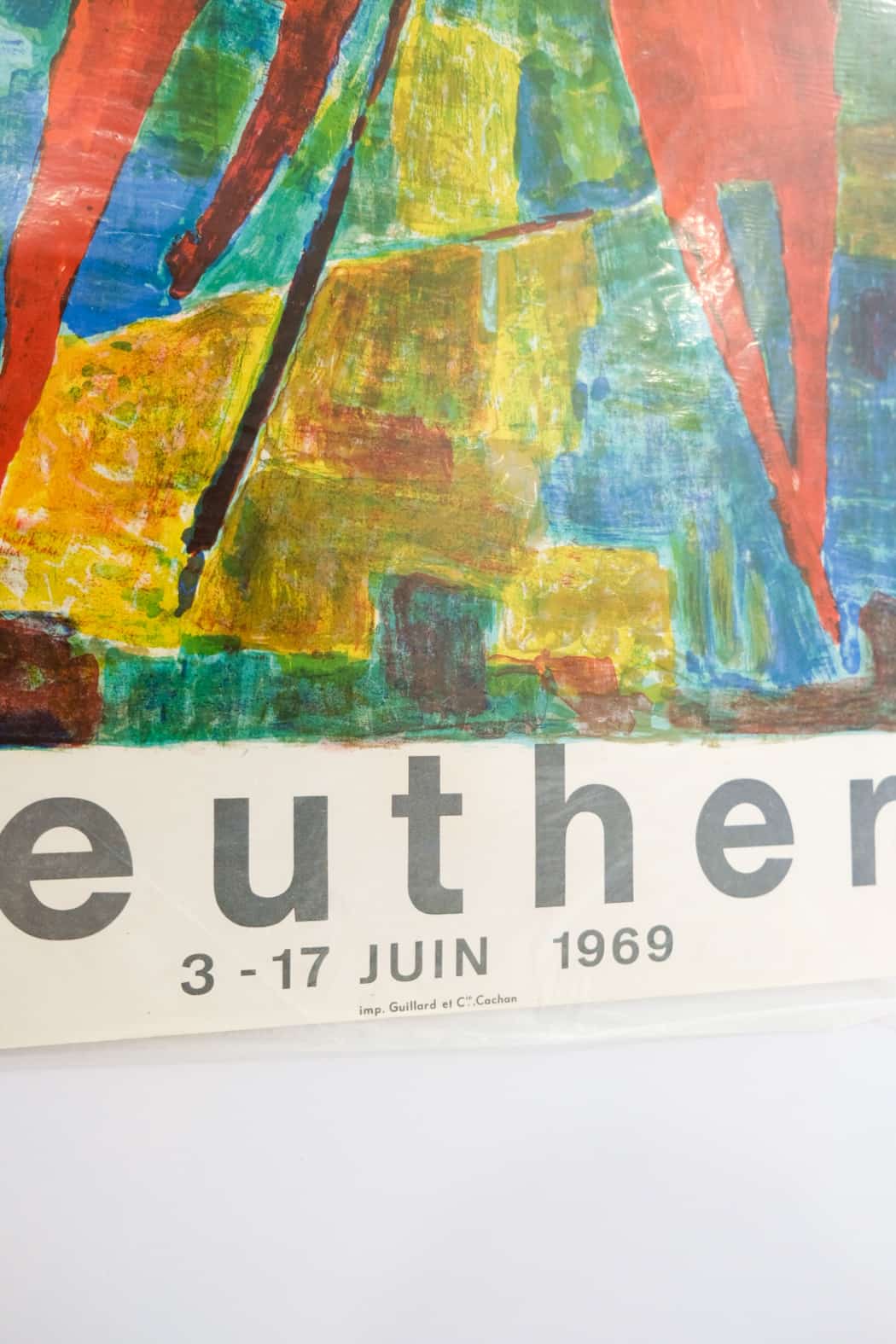 Affiche Reuther 1969 Exposition Galerie du Fleuve