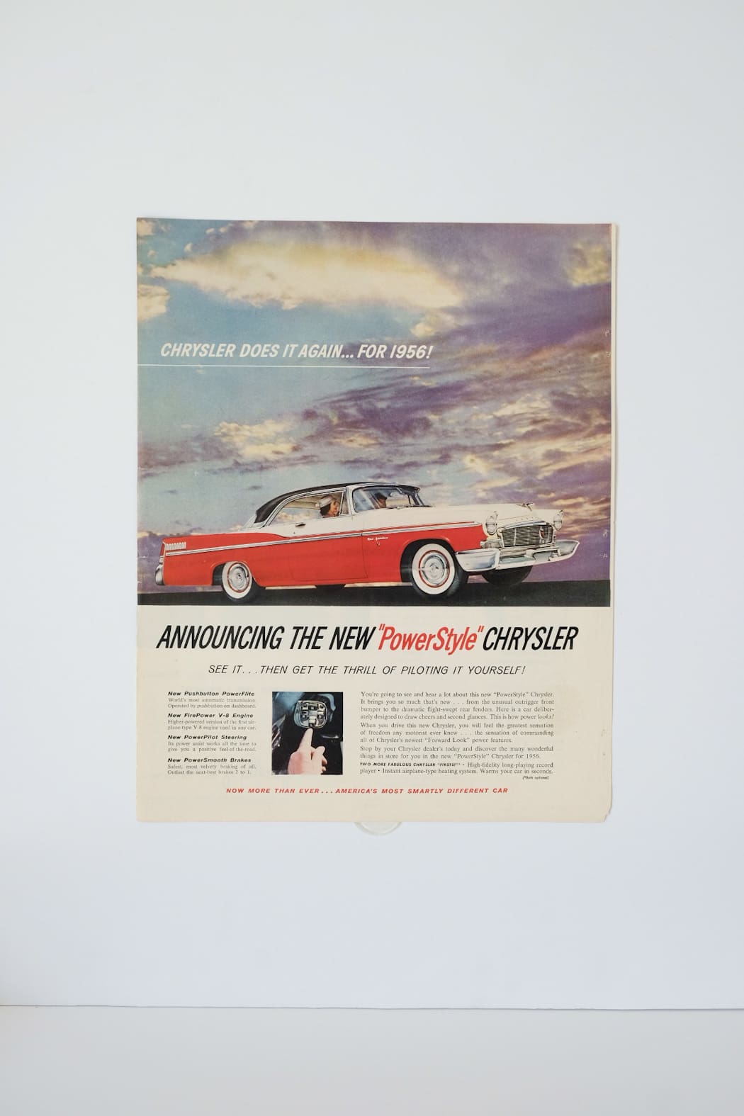 Chrysler PowerStyle 1956 Print Ad