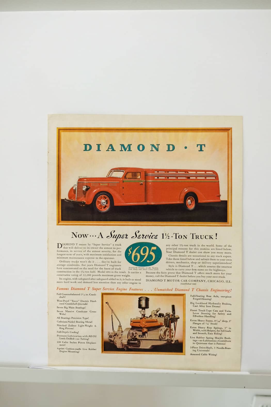 Diamond T Super Service Truck Print Ad
