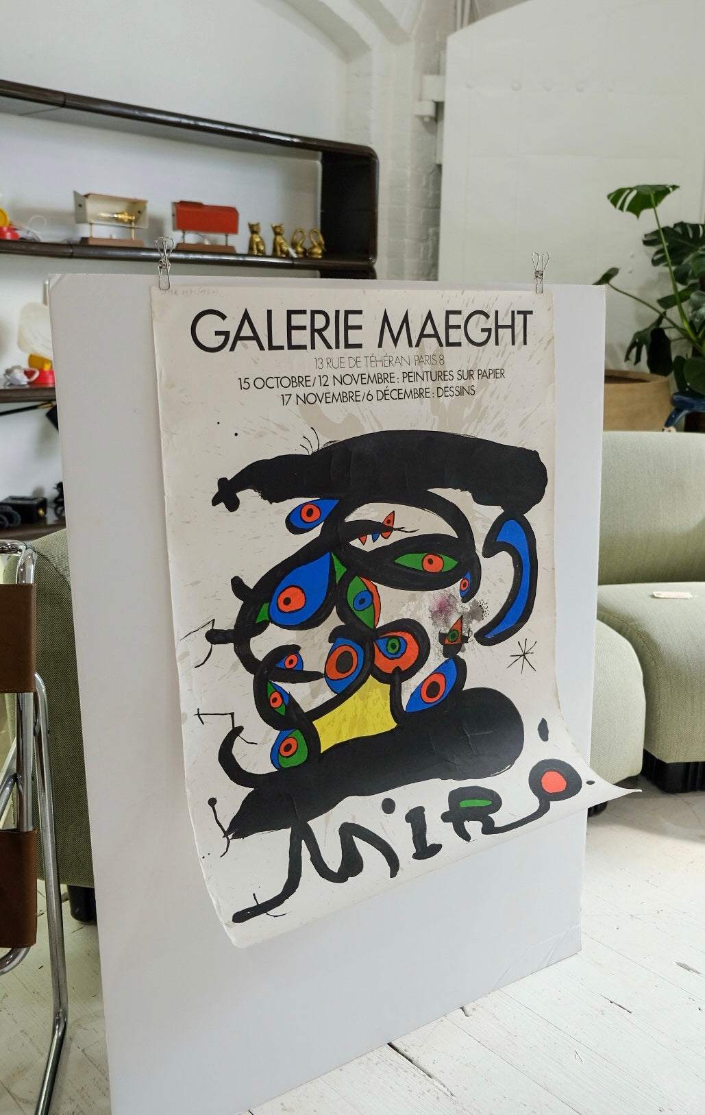 Joan Miro Exhibition Lithograph Print 1970s
