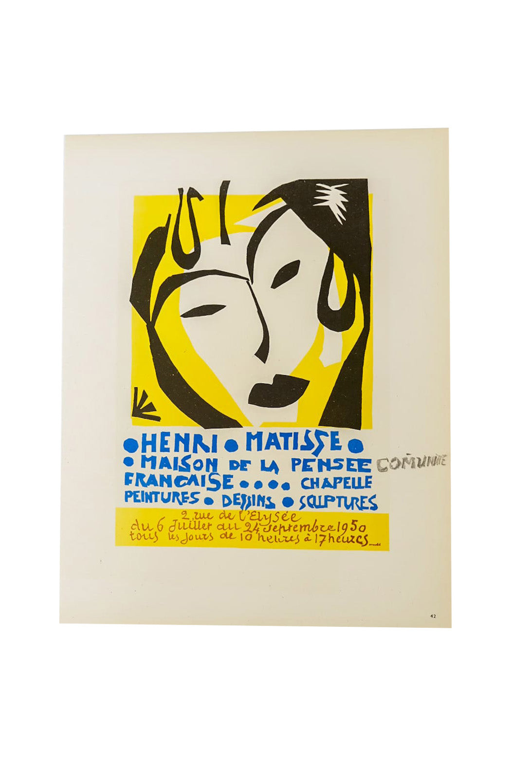 Henri Matisse Maison de la Pensée Française Page 42
