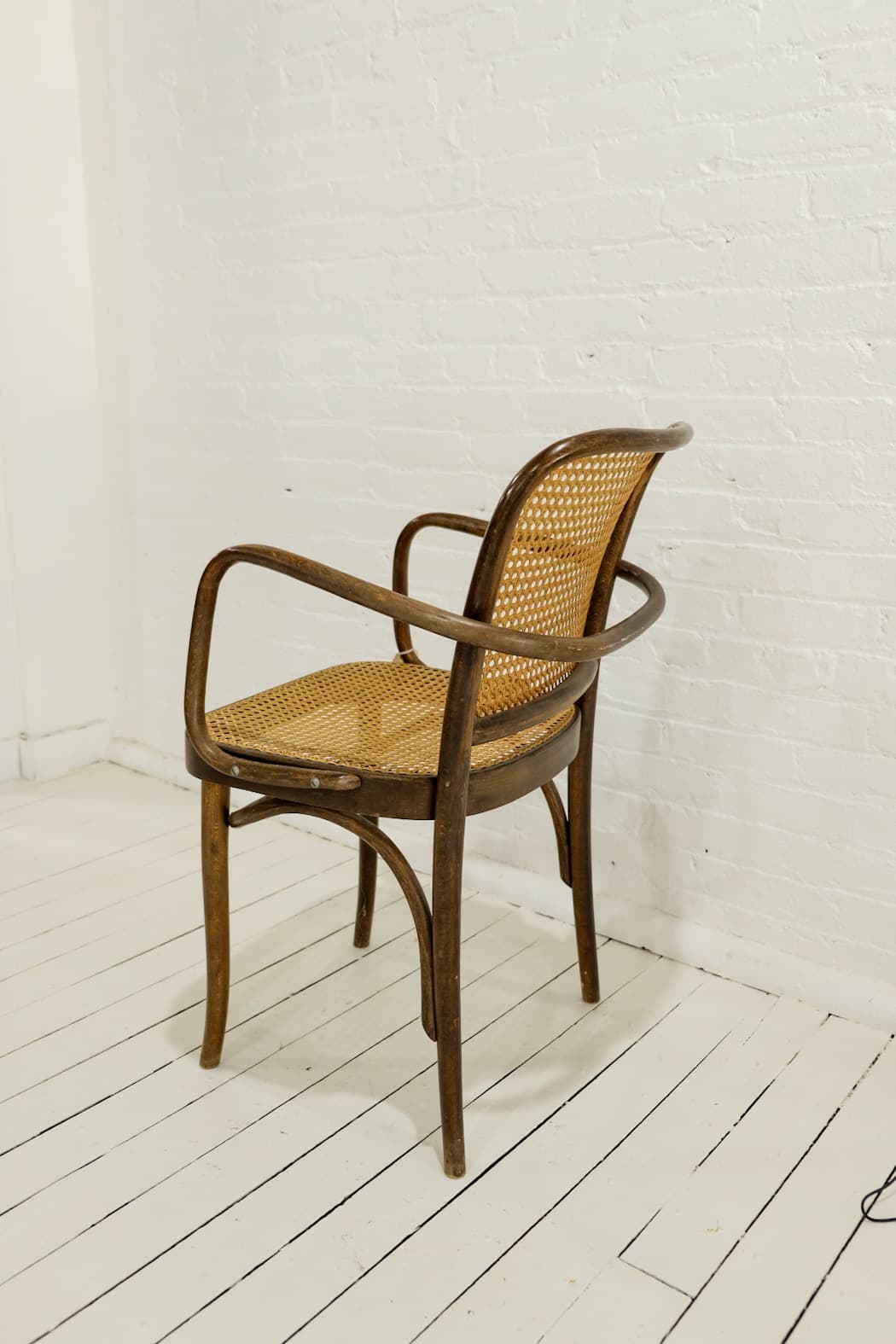 Vintage Hoffmann Styled Caned Arm Chair