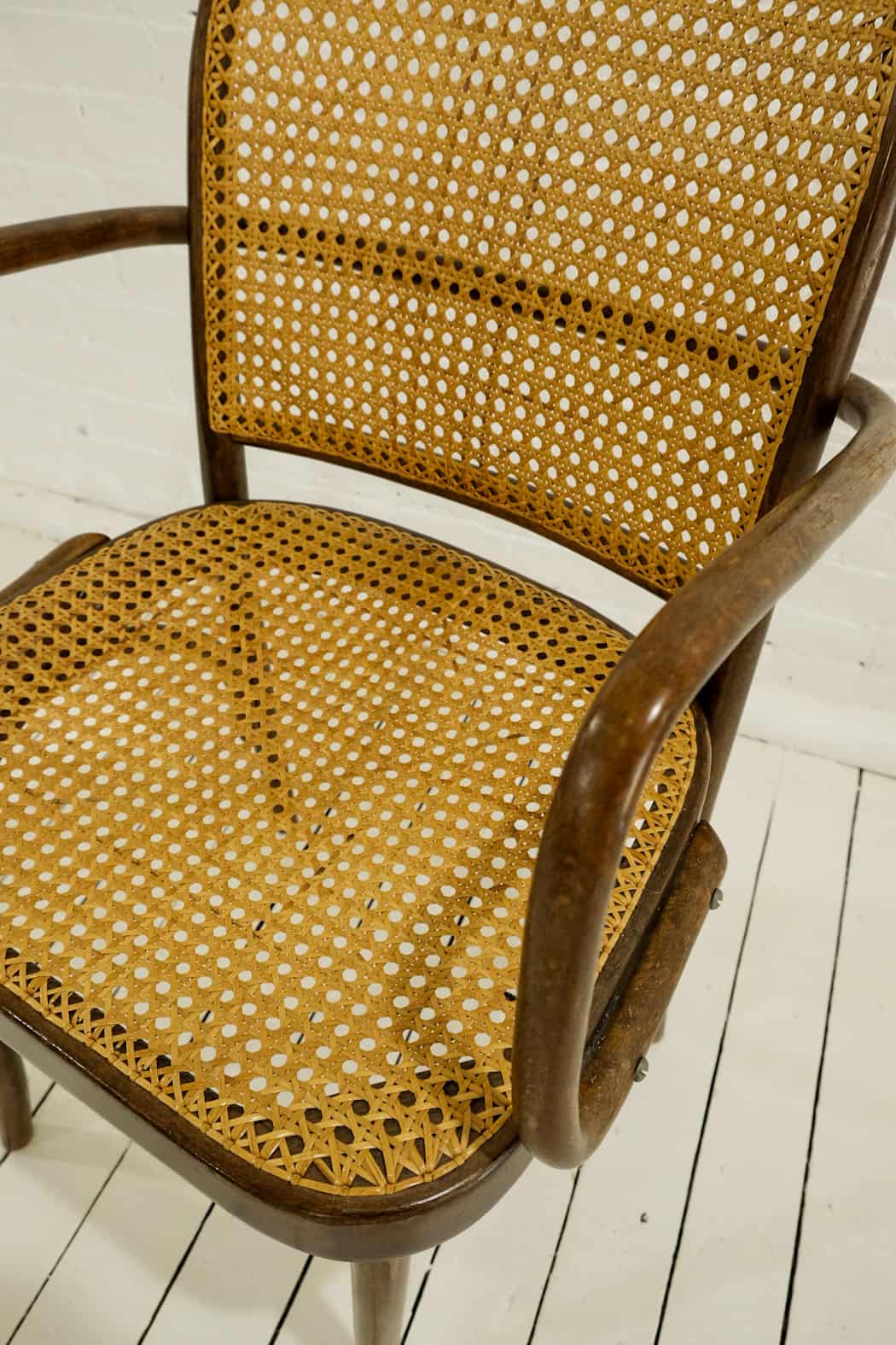 Vintage Hoffmann Styled Caned Arm Chair