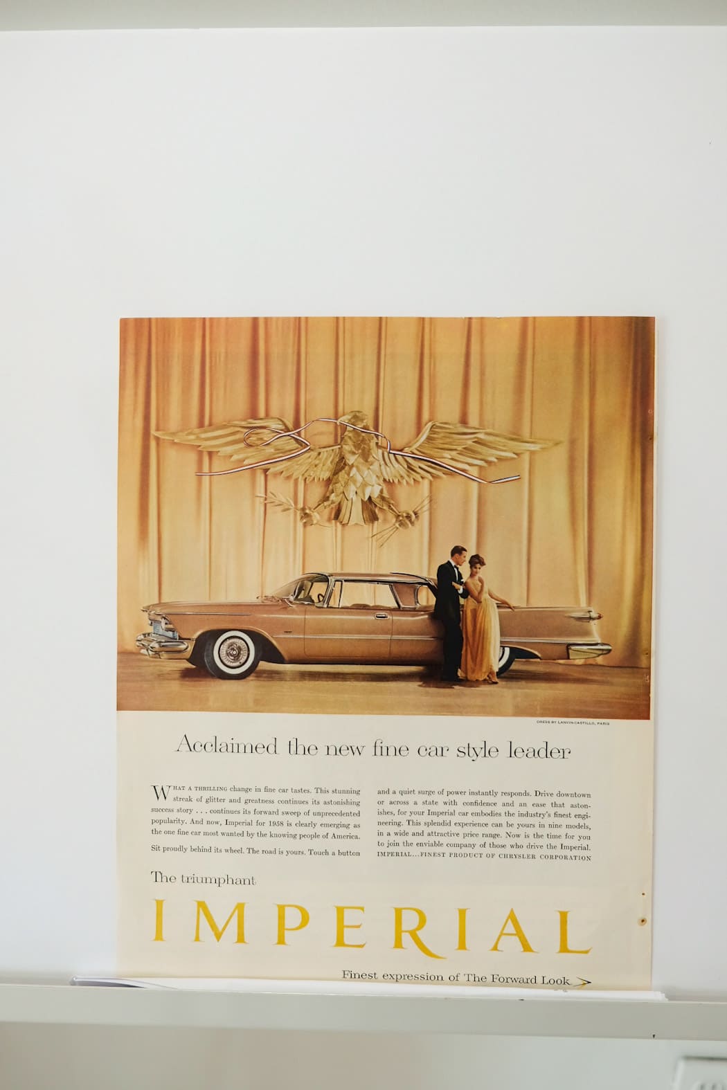 Imperial The Forward Look of Chrysler Corporation Print Ad