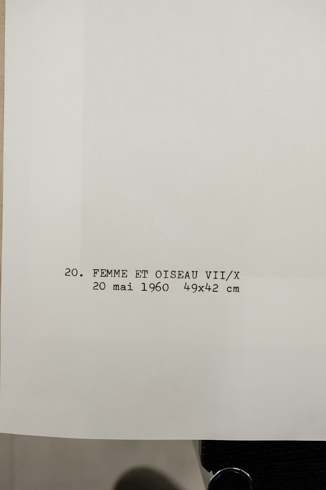 Joan Miro FEMME ET OISEAU VII/X Plate #20