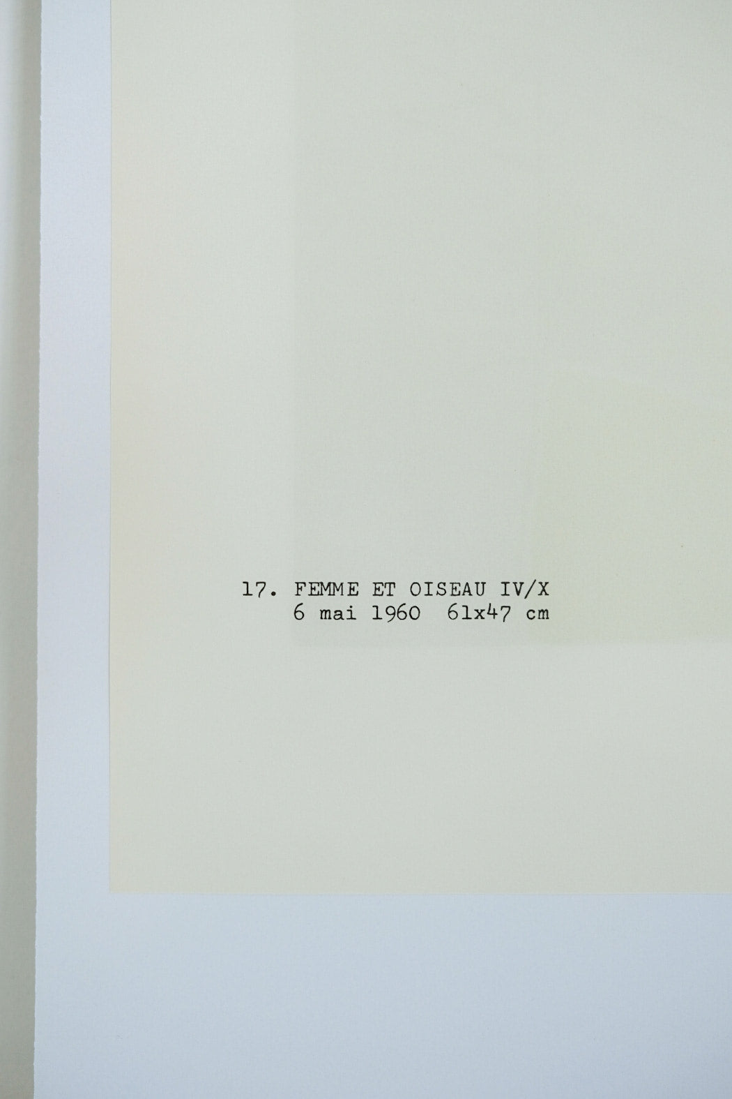 Joan Miro FEMME ET OISEAU IV/X Plate #17