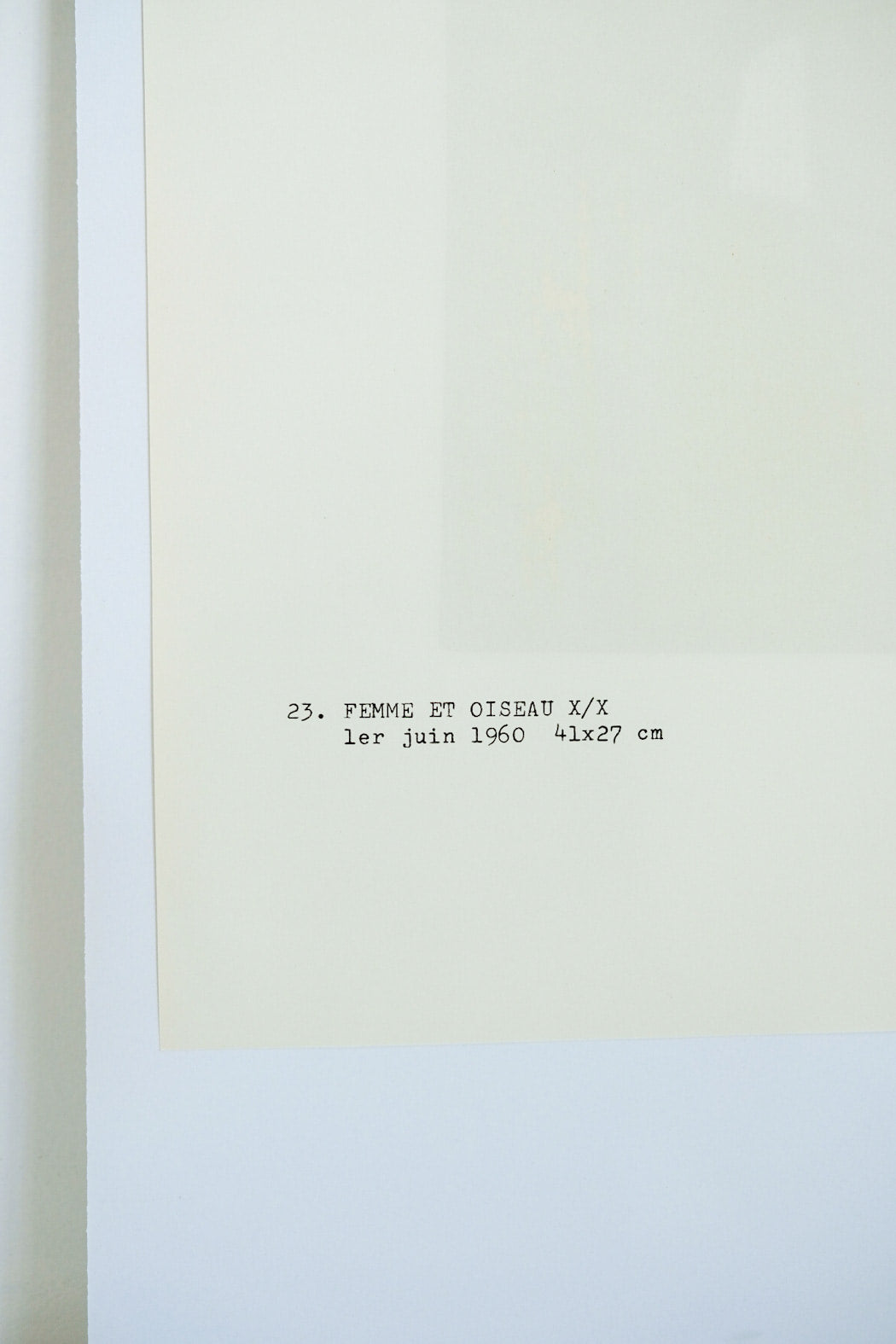 Joan Miro FEMME ET OISEAU X/X Plate #23