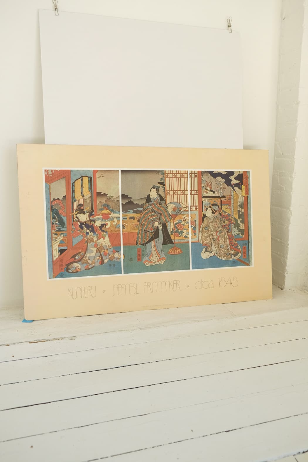 Kuniteru Japanese Print Maker Circa 1848 Poster