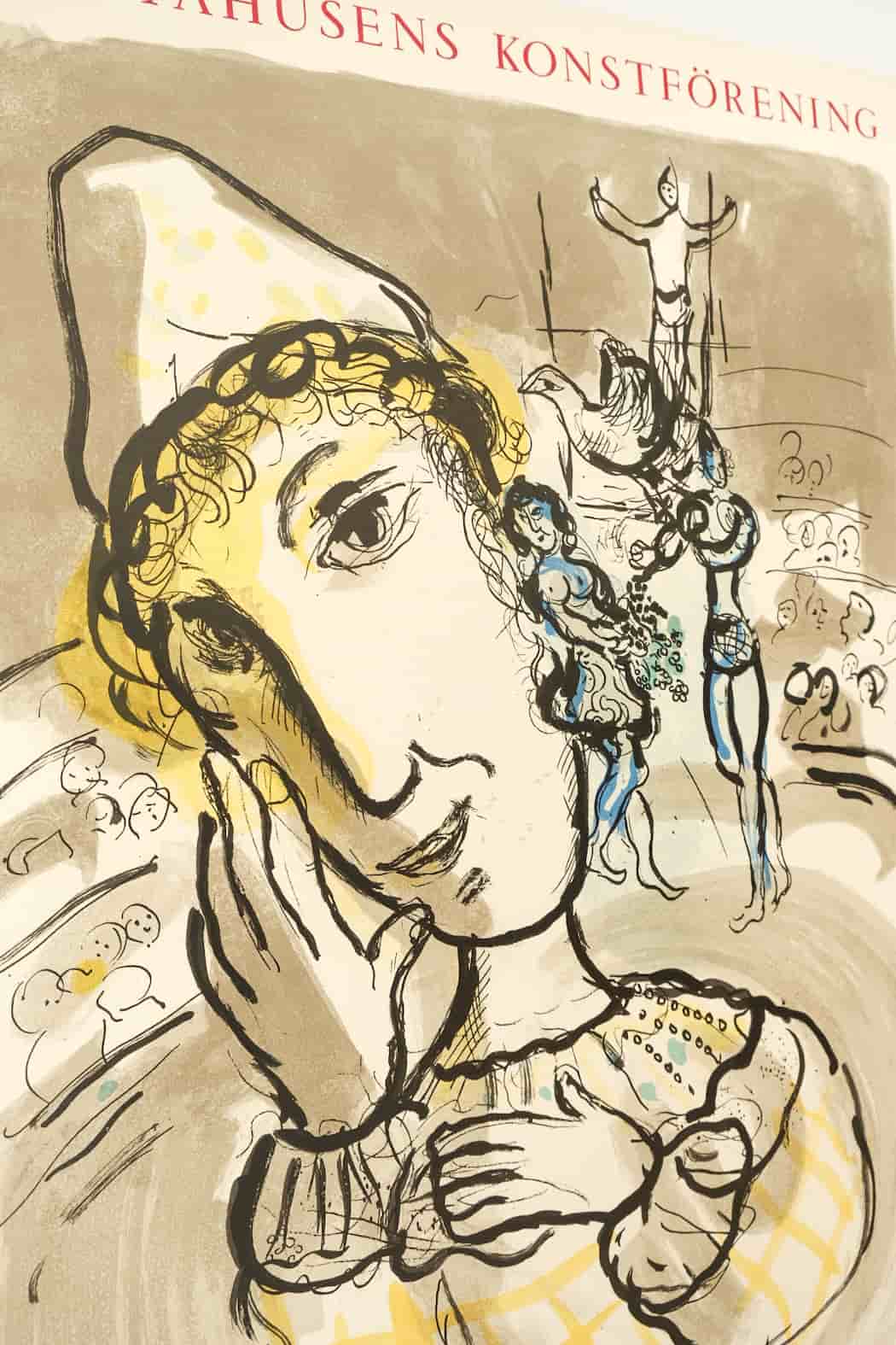 Marc Chagall The Circus With The Yellow Clown Lithograph – renewfinds