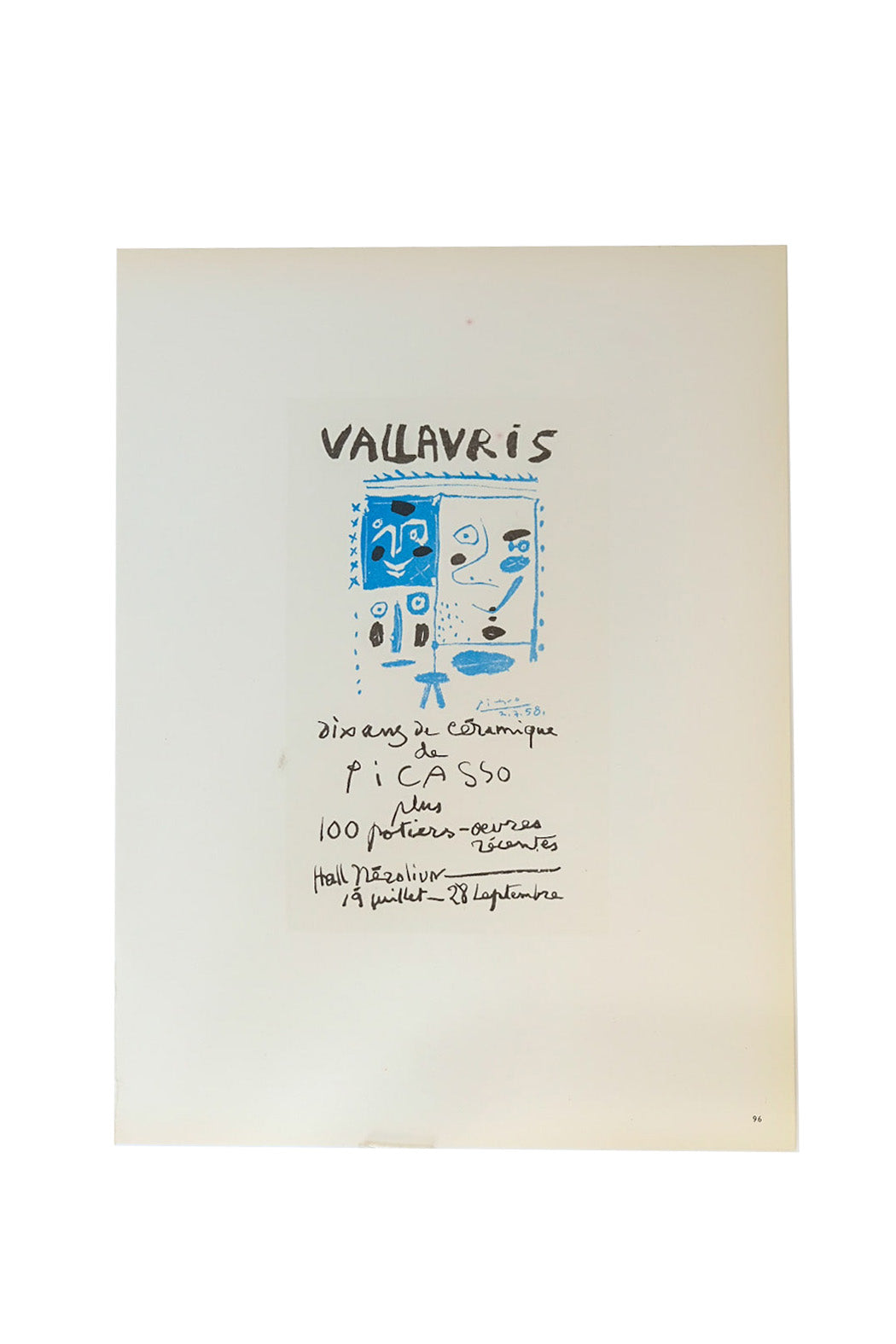 Pablo Picasso Vallavris Dix ans de Cèramique Page 96